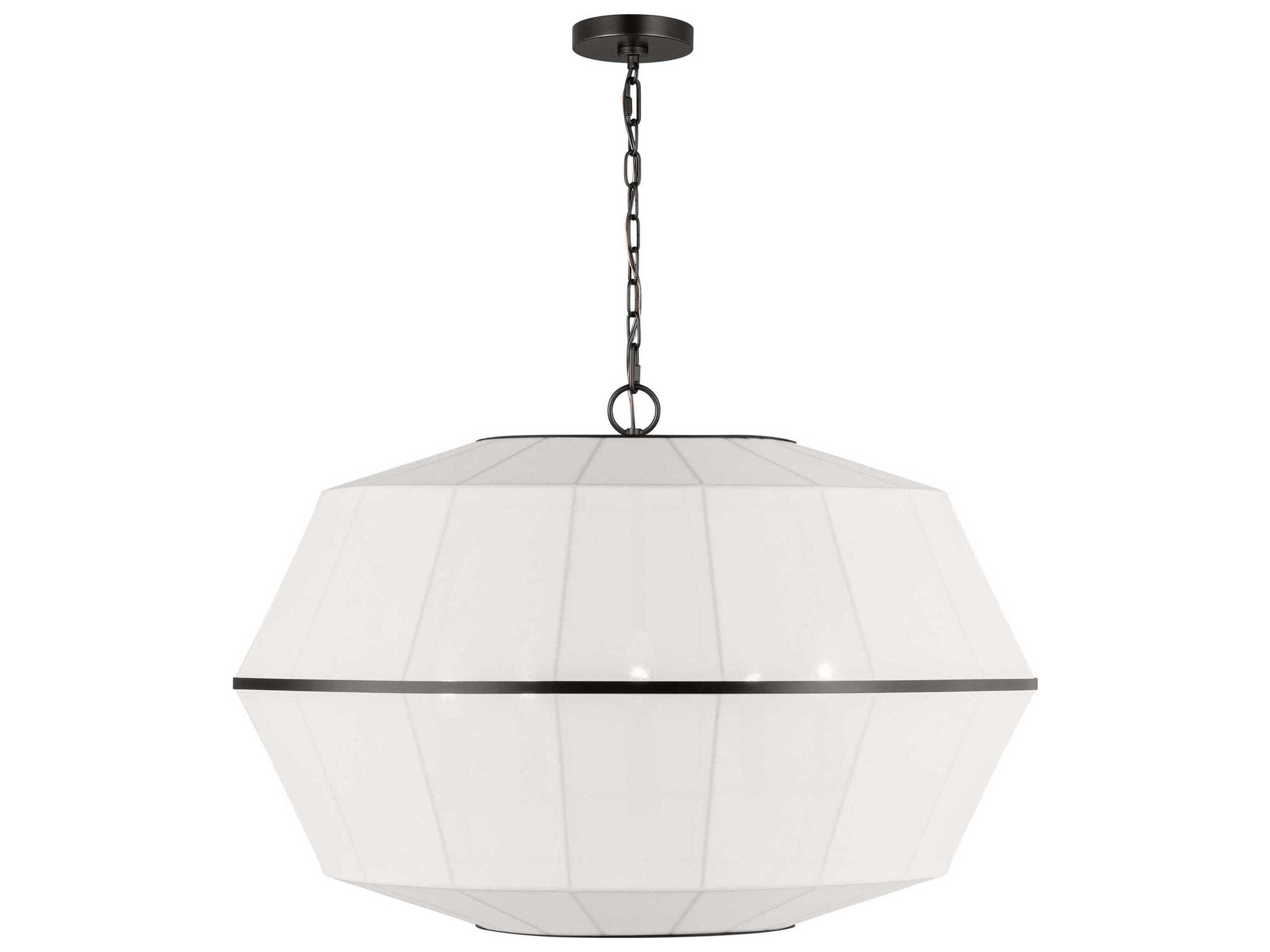 Visual Comfort Studio Hikari 5-Light Aged Iron Black Pendant
