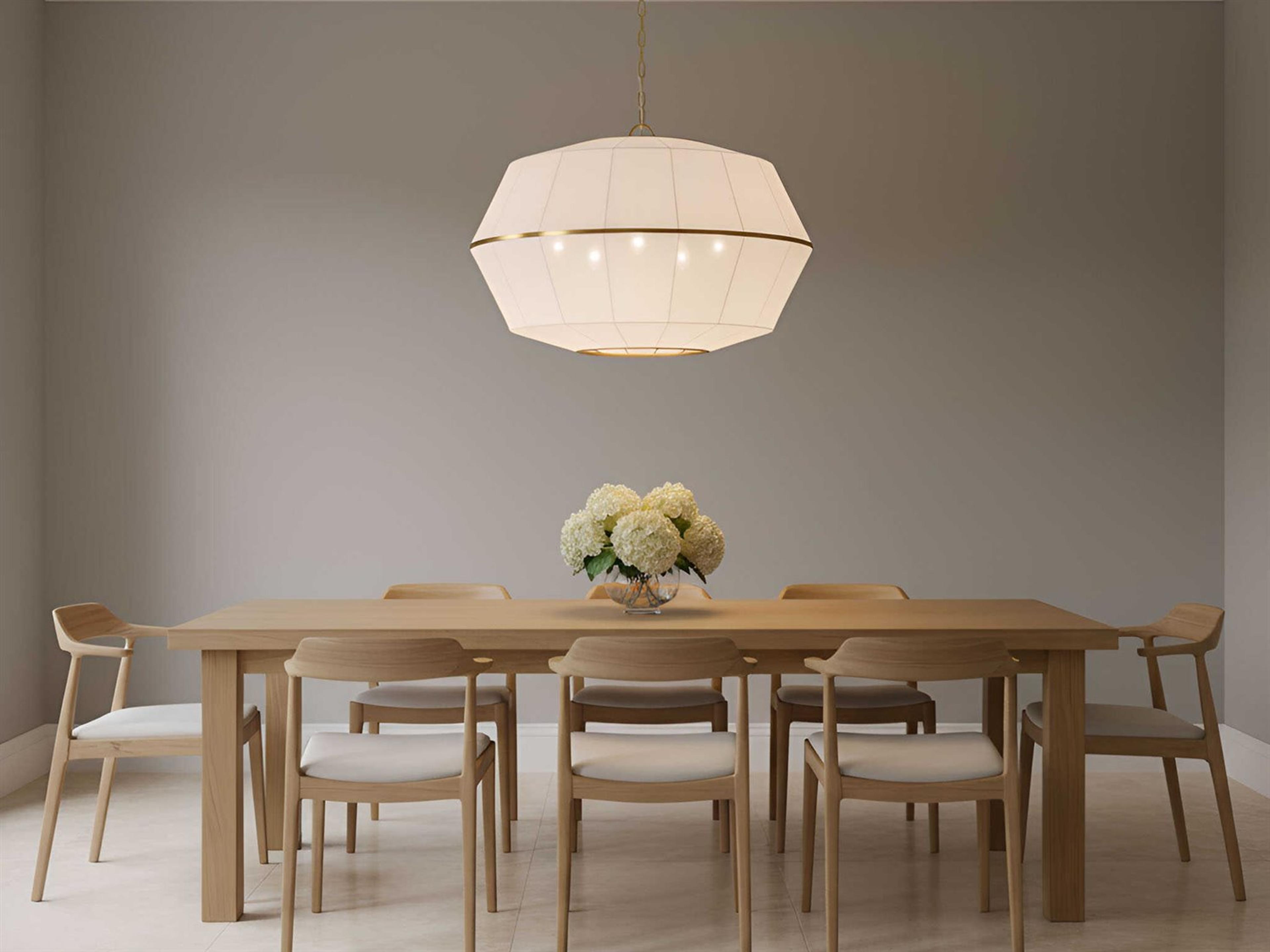 Visual Comfort Studio Hikari 5-Light Burnished Brass Pendant