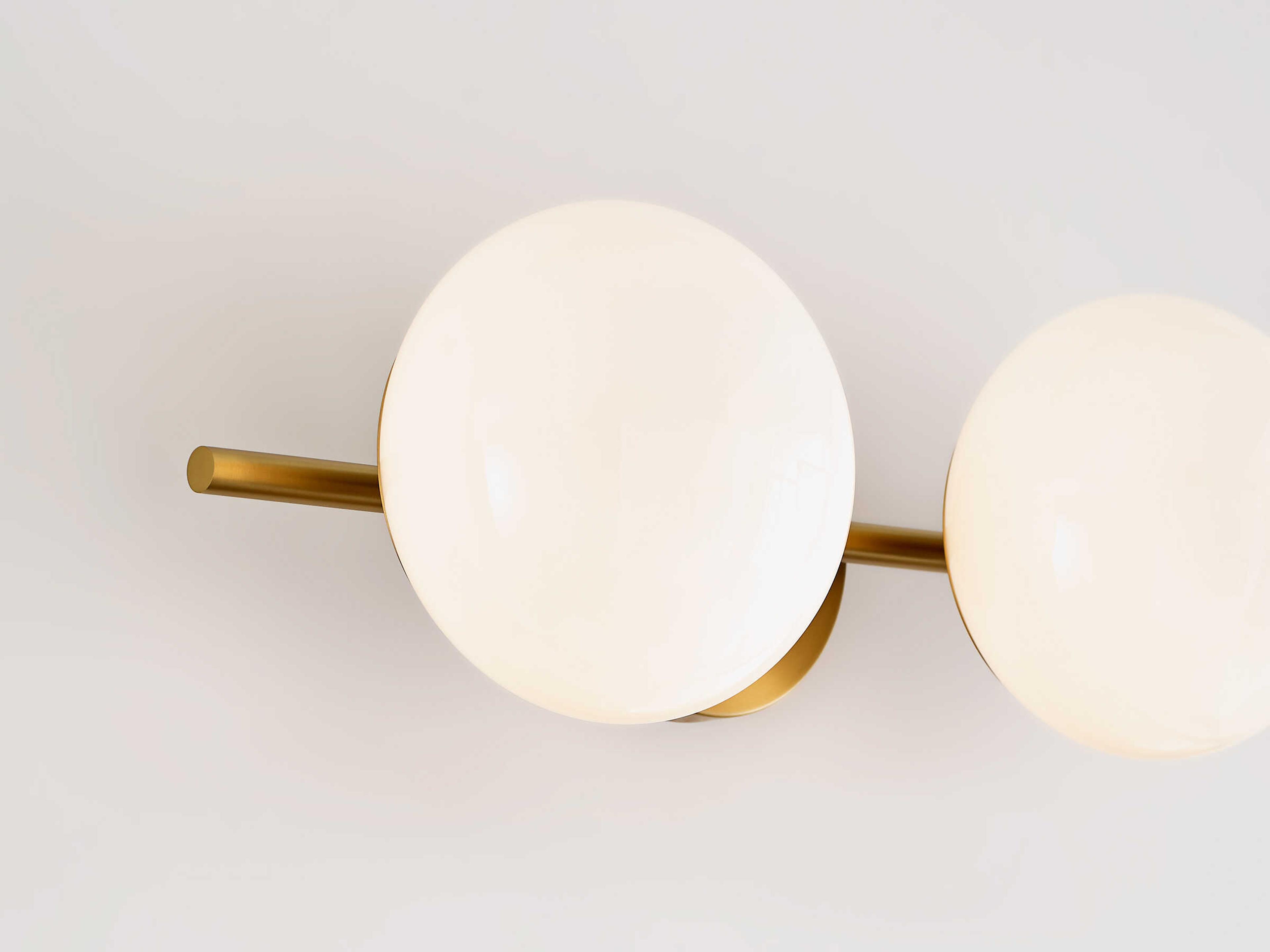 Visual Comfort Studio Lune 2-Light Burnished Brass Vanity Light