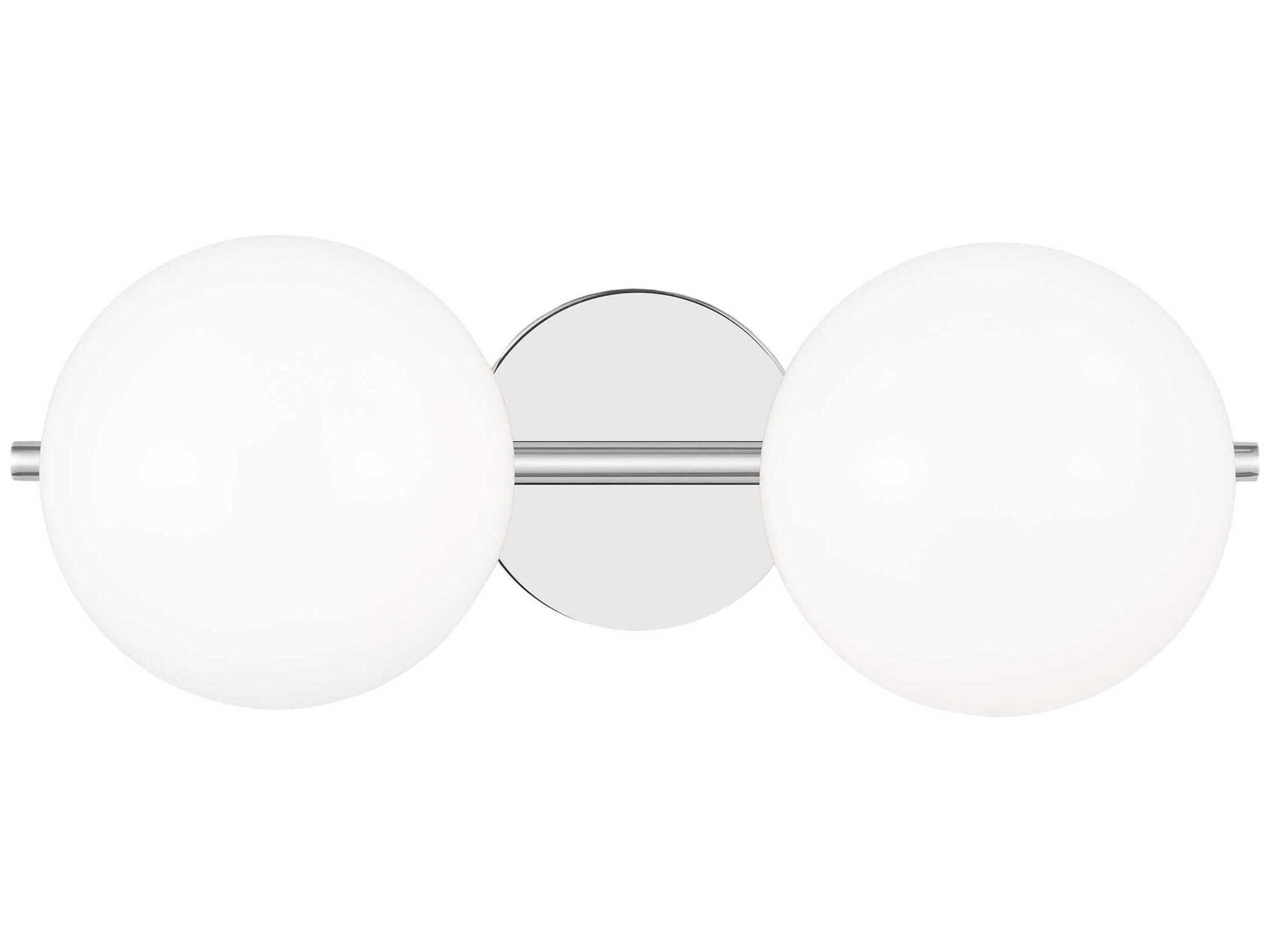 Visual Comfort Studio Lune 2-Light Chrome Vanity Light