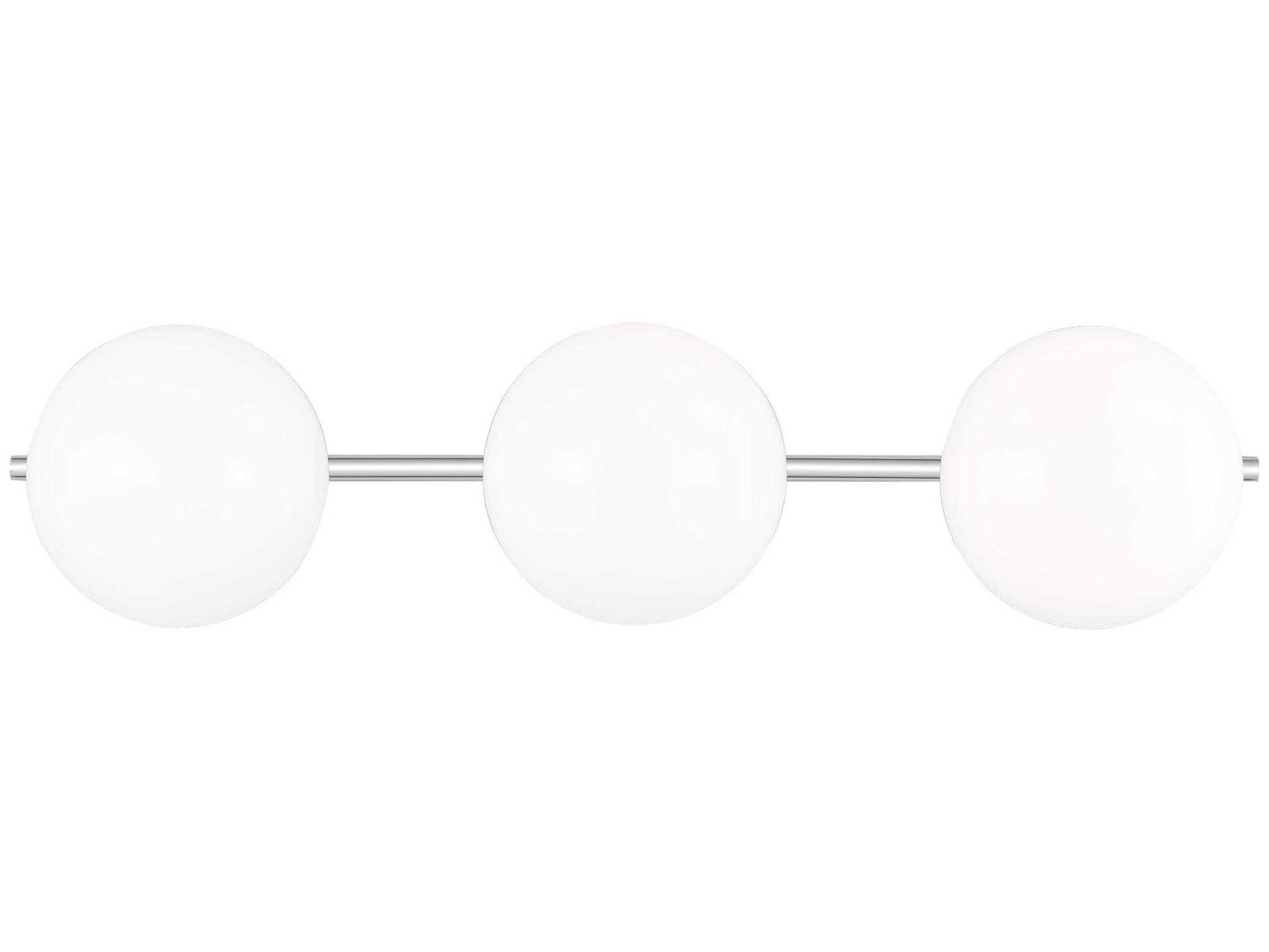 Visual Comfort Studio Lune 3-Light Chrome Vanity Light