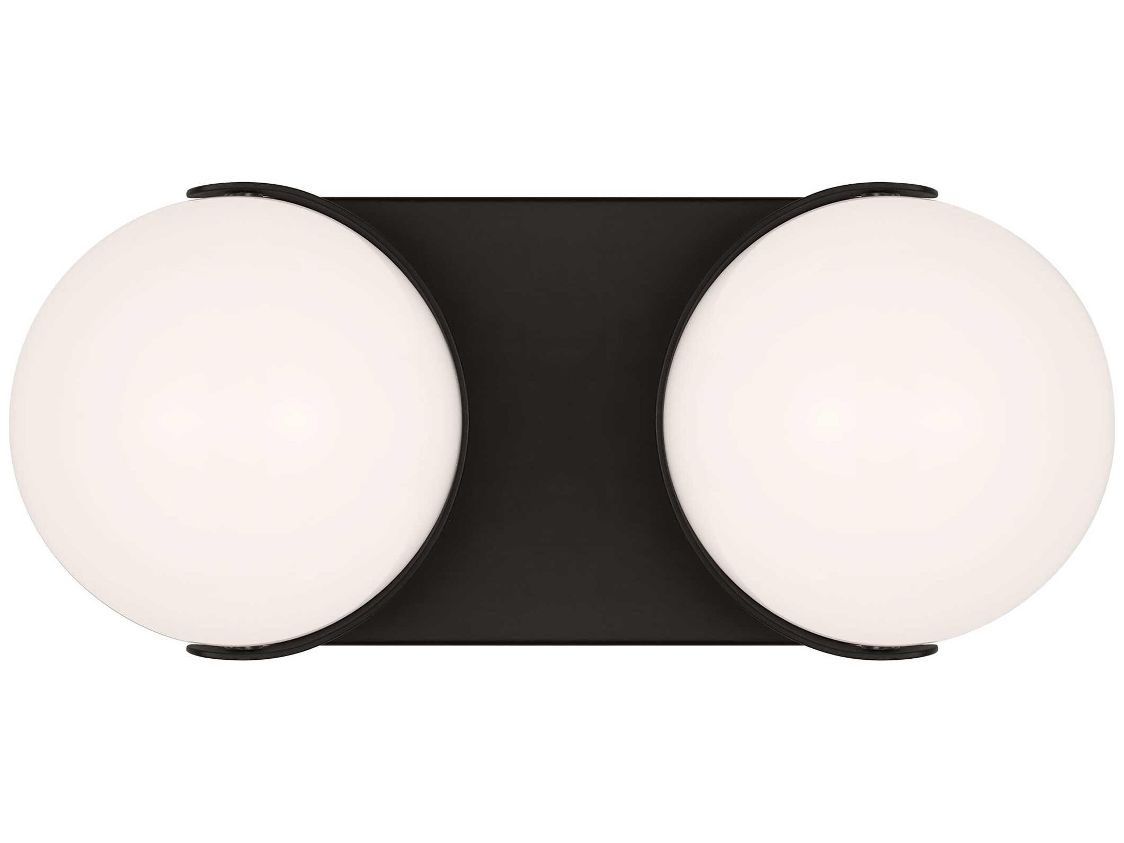 Visual Comfort Studio Syrie 2-Light Aged Iron Black Vanity Light