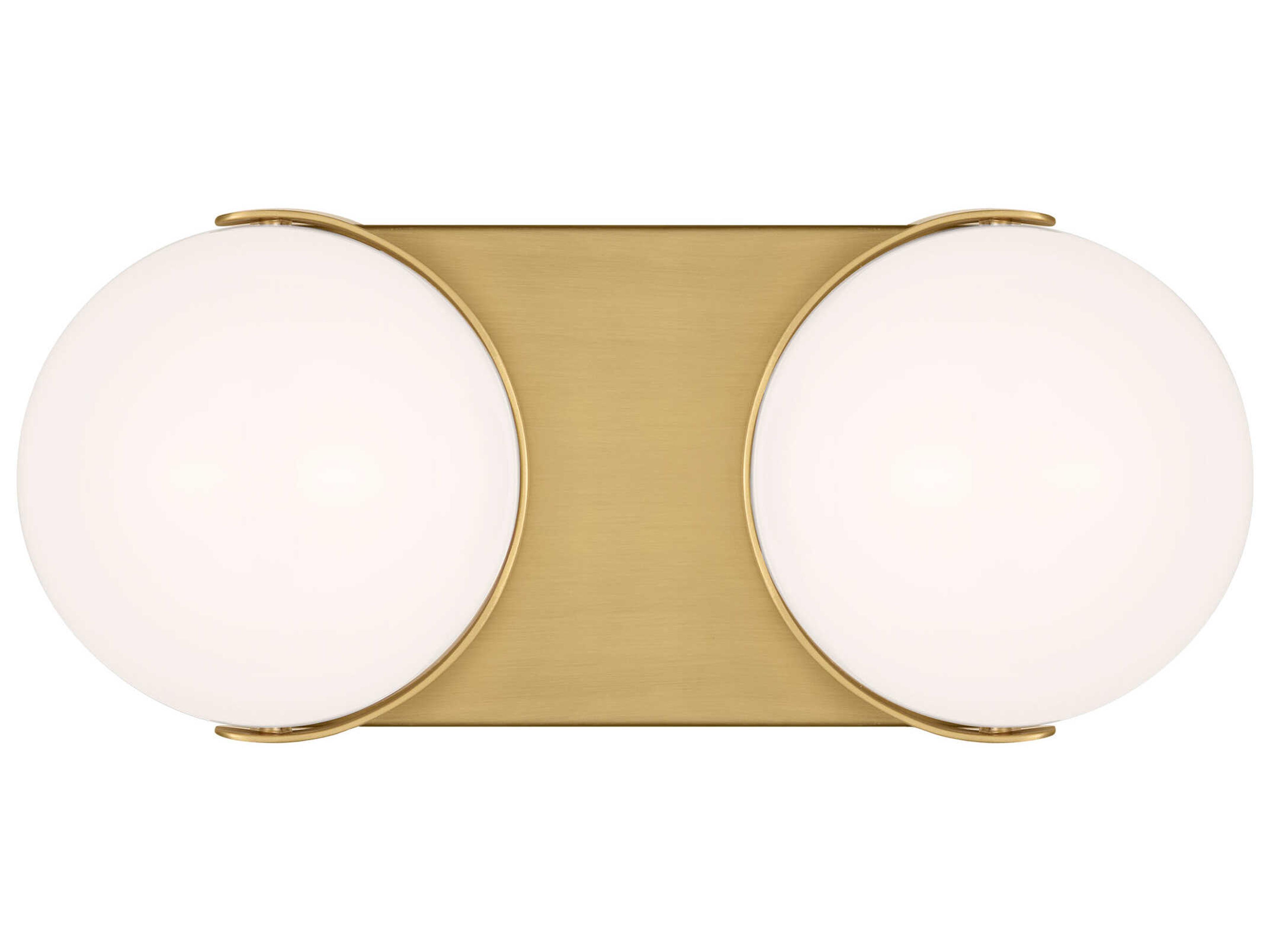 Visual Comfort Studio Syrie 2-Light Burnished Brass Vanity Light