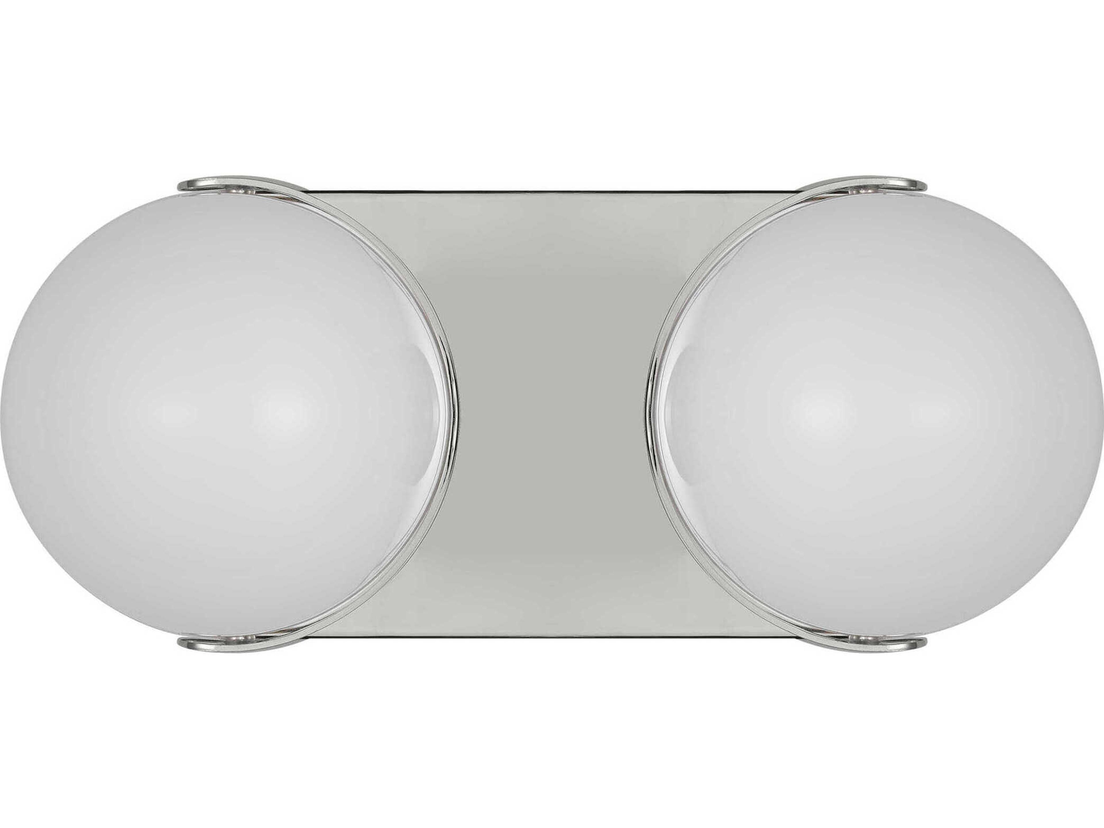 Visual Comfort Studio Syrie 2-Light Polished Nickel Vanity Light