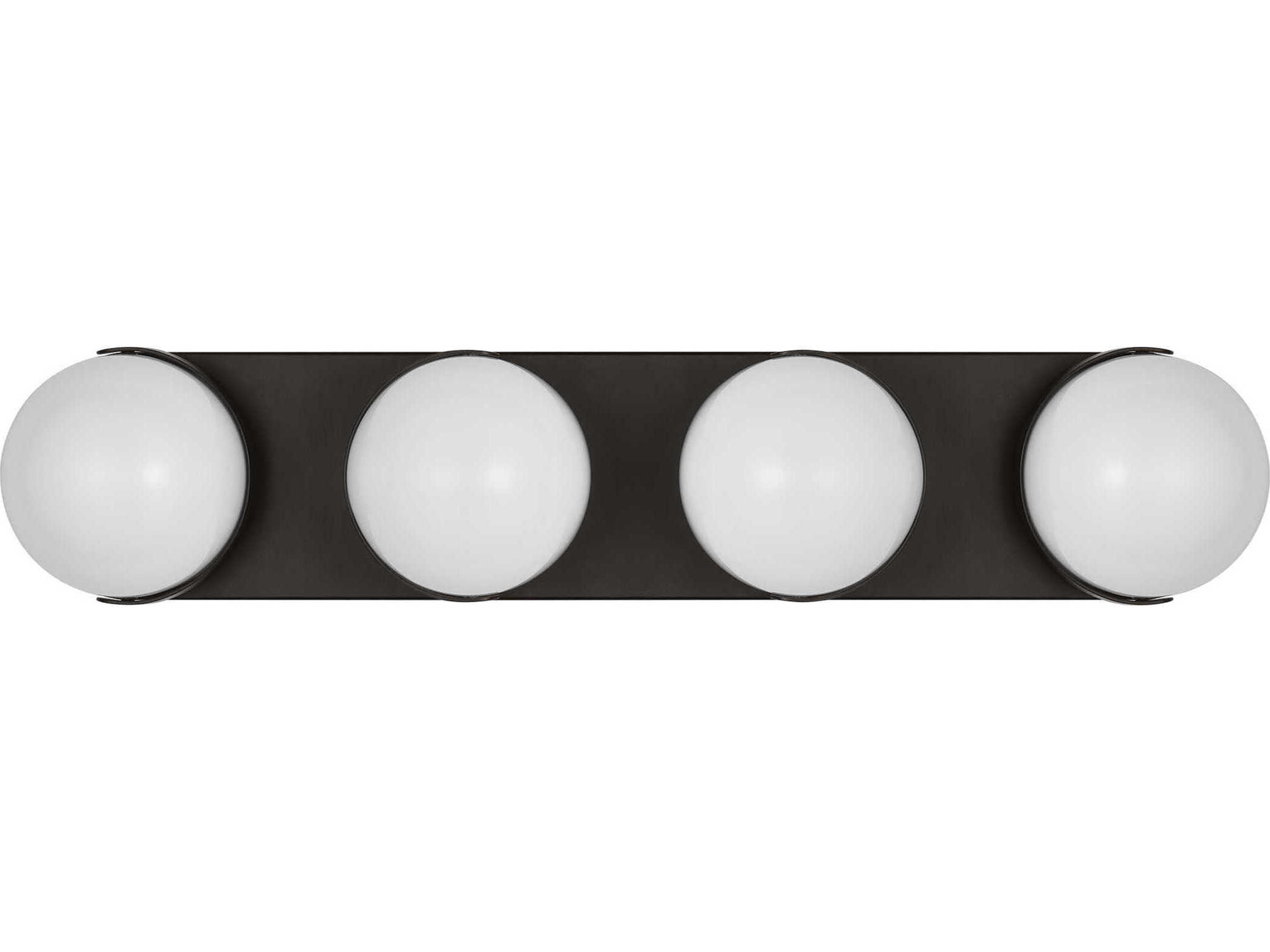 Visual Comfort Studio Syrie 4-Light Aged Iron Black Vanity Light