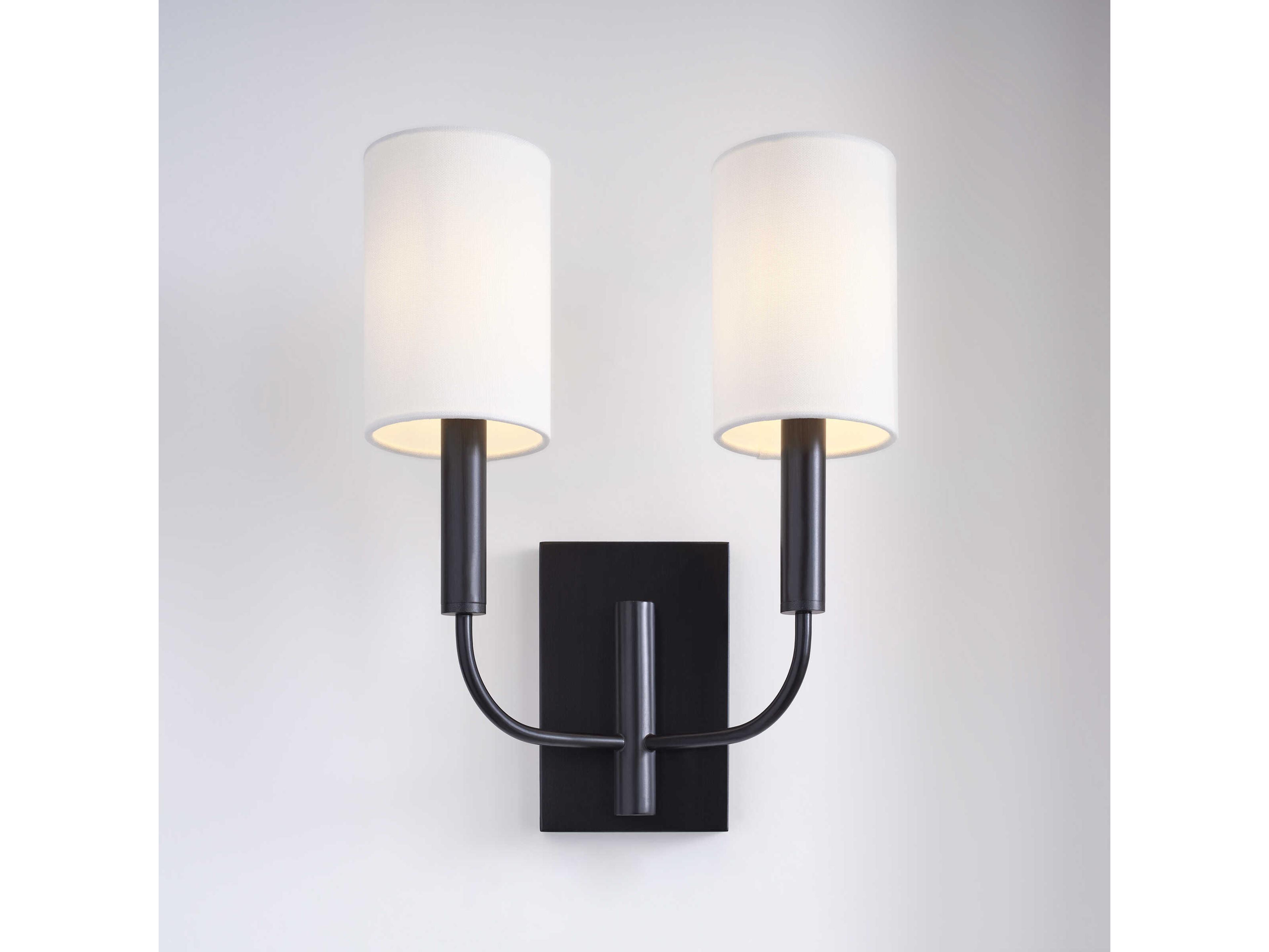 Visual Comfort Studio Brianna 2-Light Aged Iron Black Wall Sconce