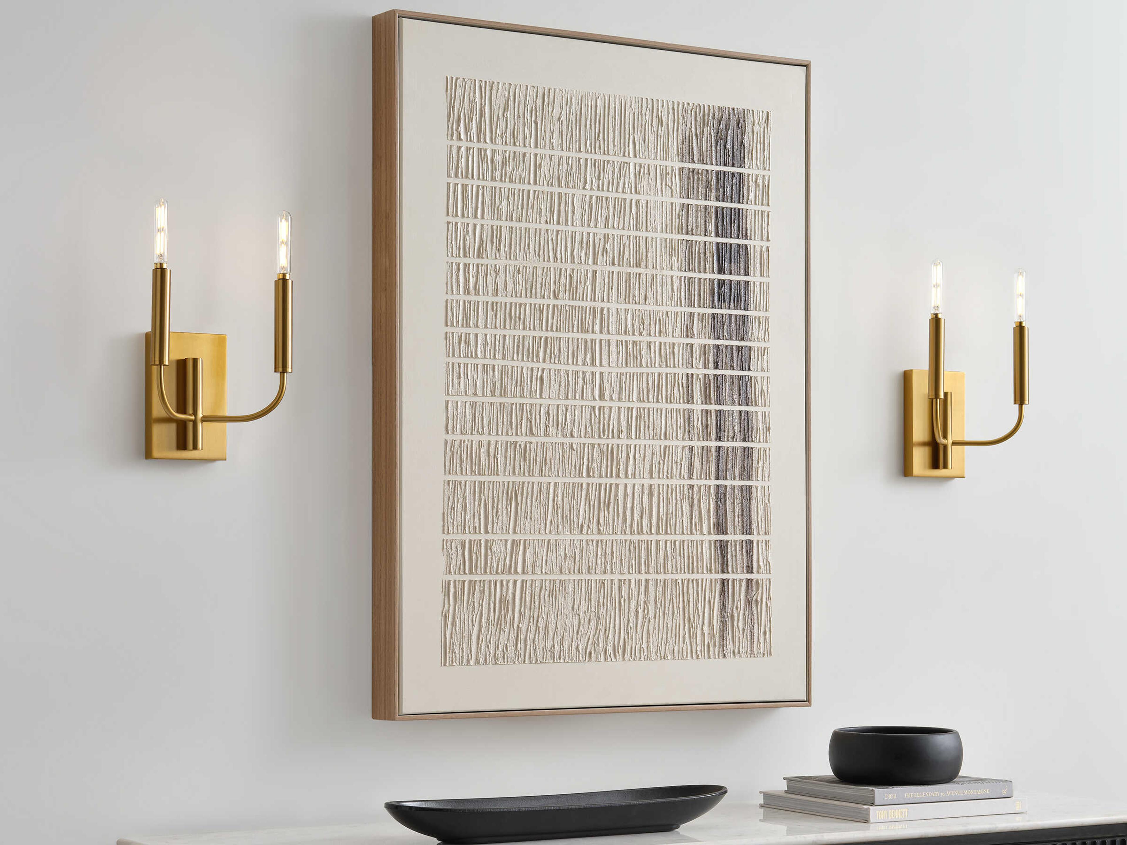 Visual Comfort Studio Brianna 2-Light Burnished Brass Wall Sconce