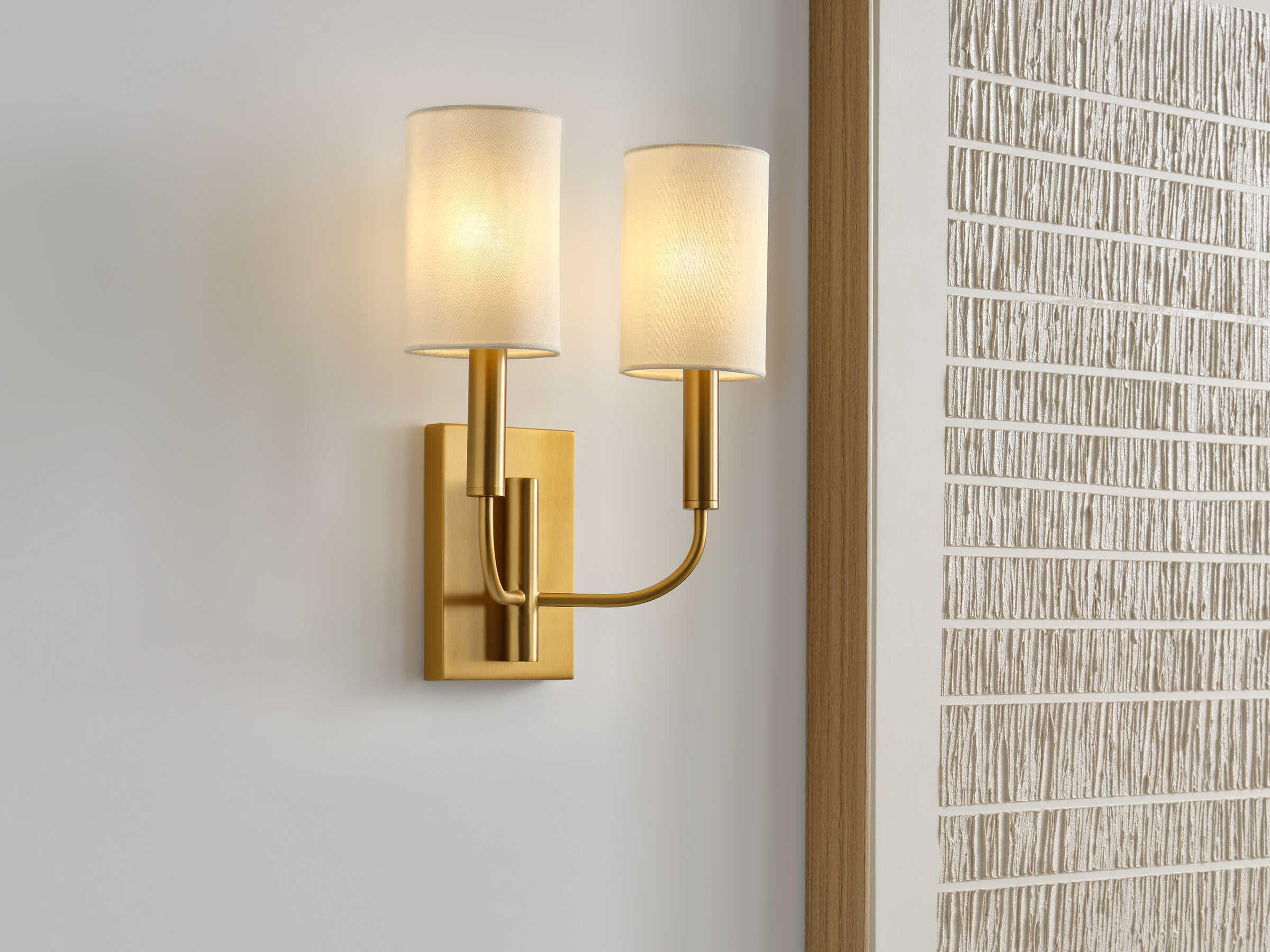 Visual Comfort Studio Brianna 2-Light Burnished Brass Wall Sconce