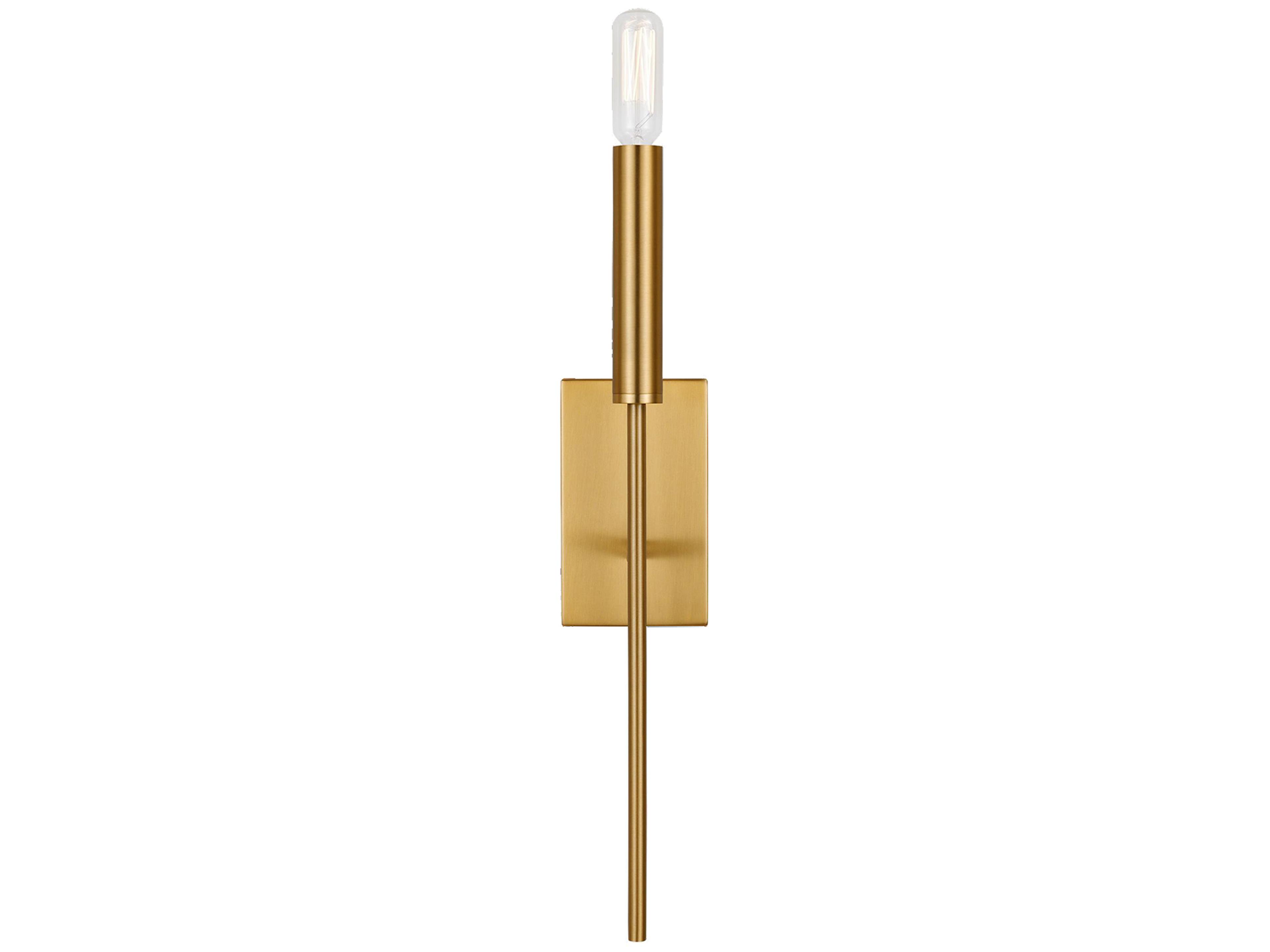 Brianna 1-Light Tail Wall Sconce Burnished Brass