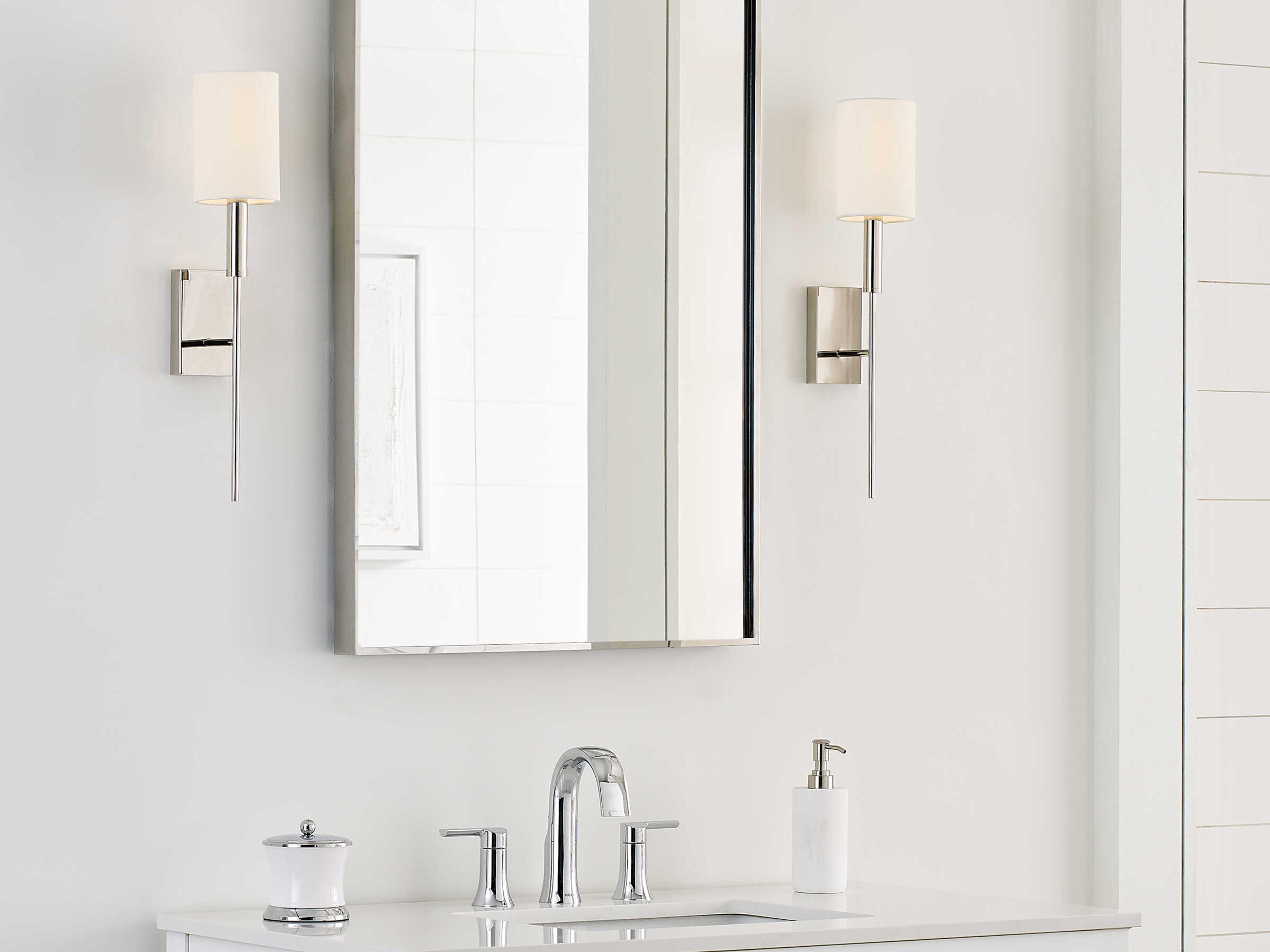 Visual Comfort Studio Brianna 1-Light Polished Nickel Wall Sconce