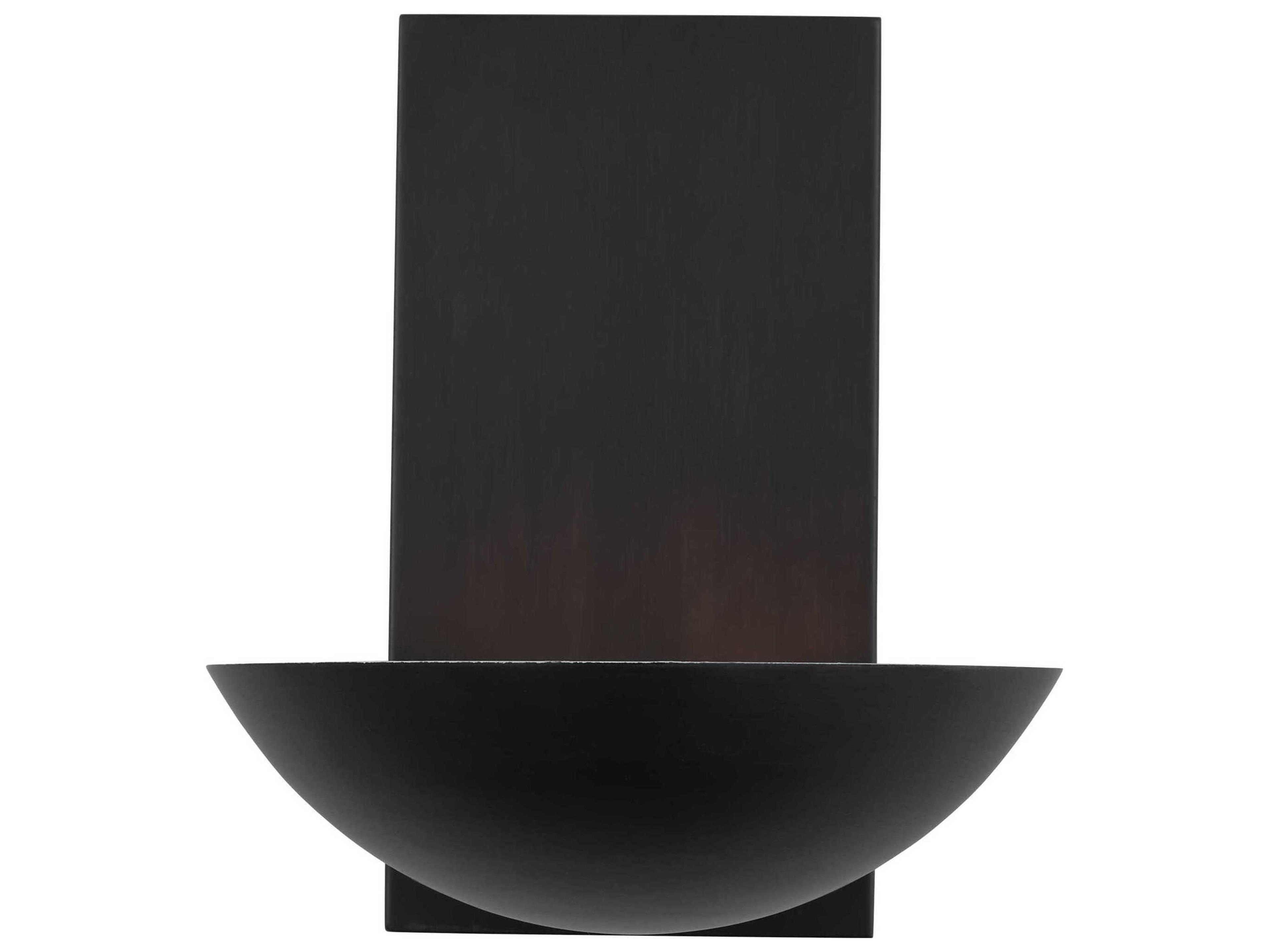 Visual Comfort Studio Nevel 1-Light Aged Iron Black Wall Sconce