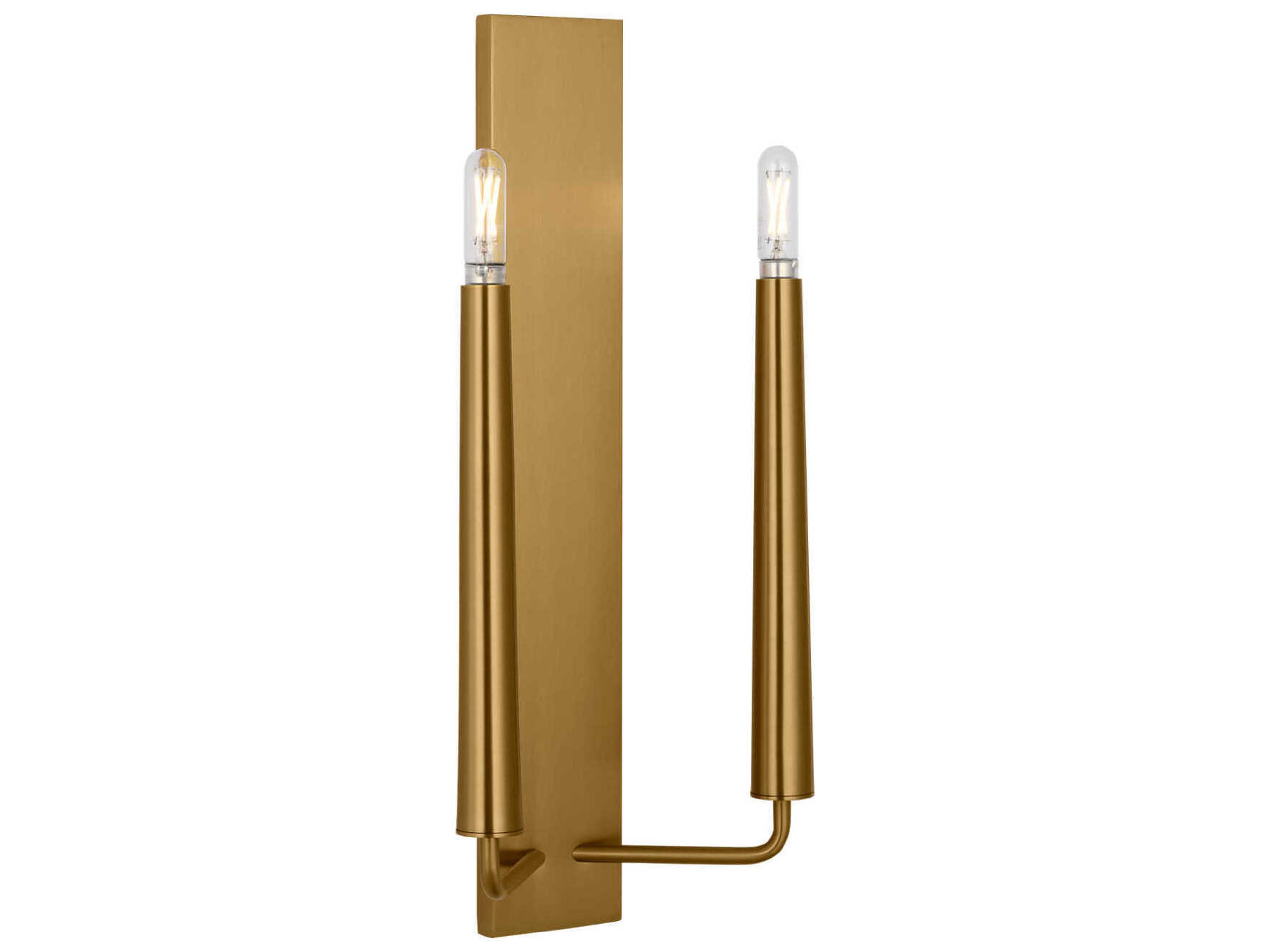 Lois 2-Light Burnished Brass Wall Sconce