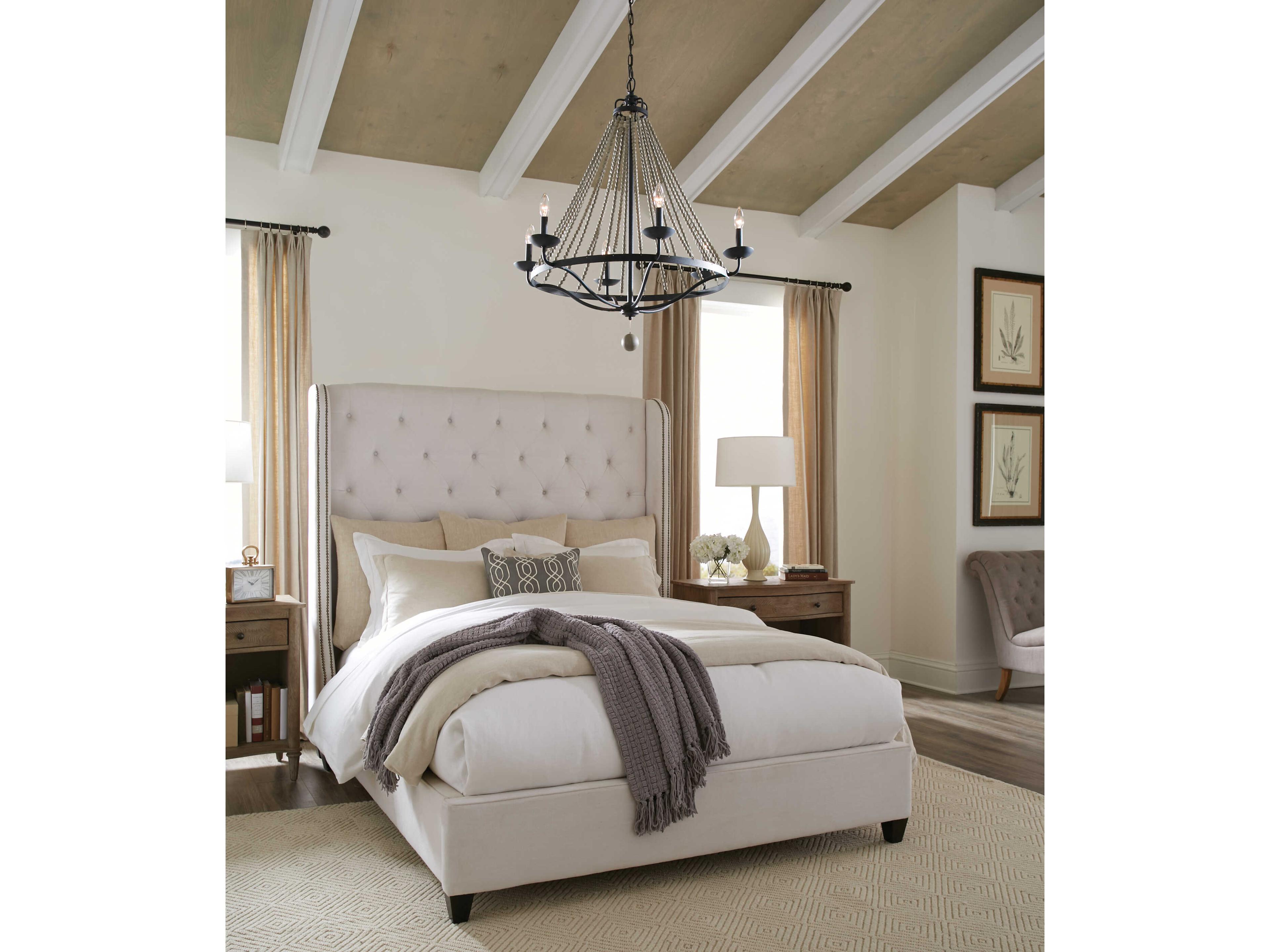 Visual Comfort Studio Nori 6-Light Dark Weathered Zinc Driftwood Grey Candelabra Chandelier