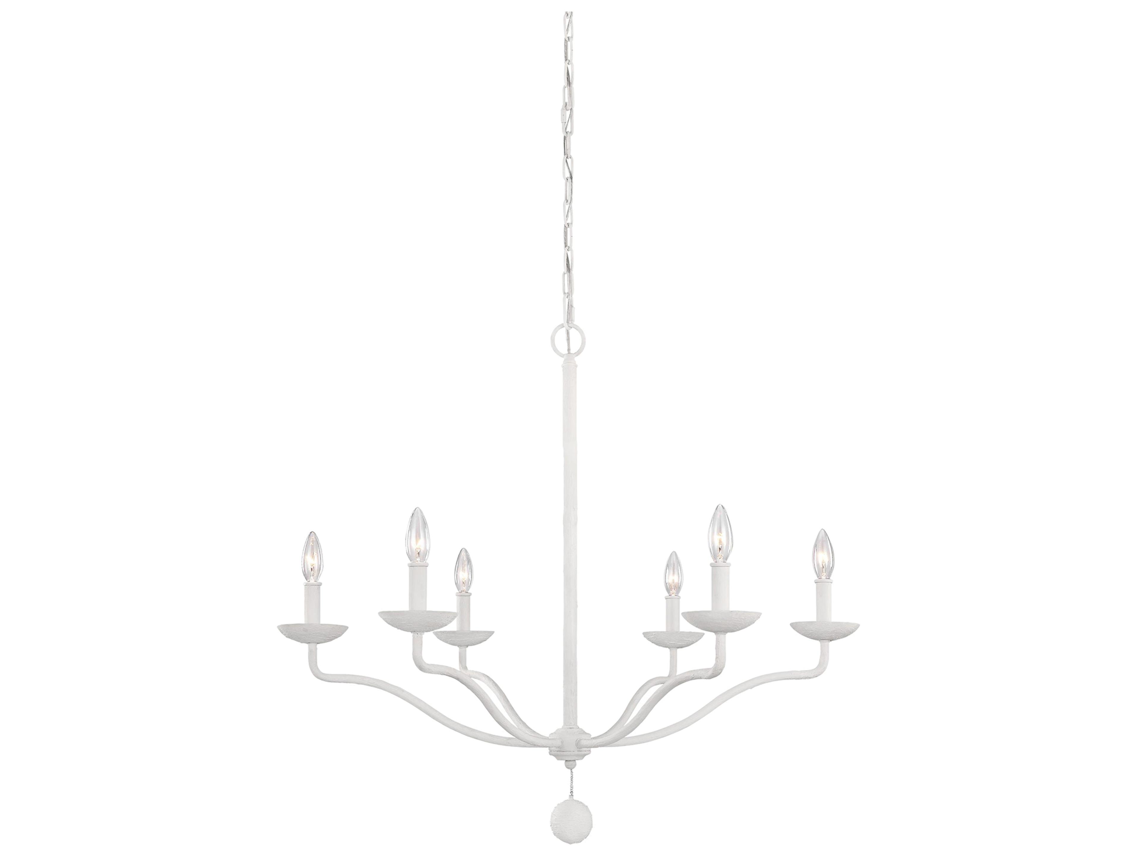 Annie 6-Light Medium Chandelier Plaster White