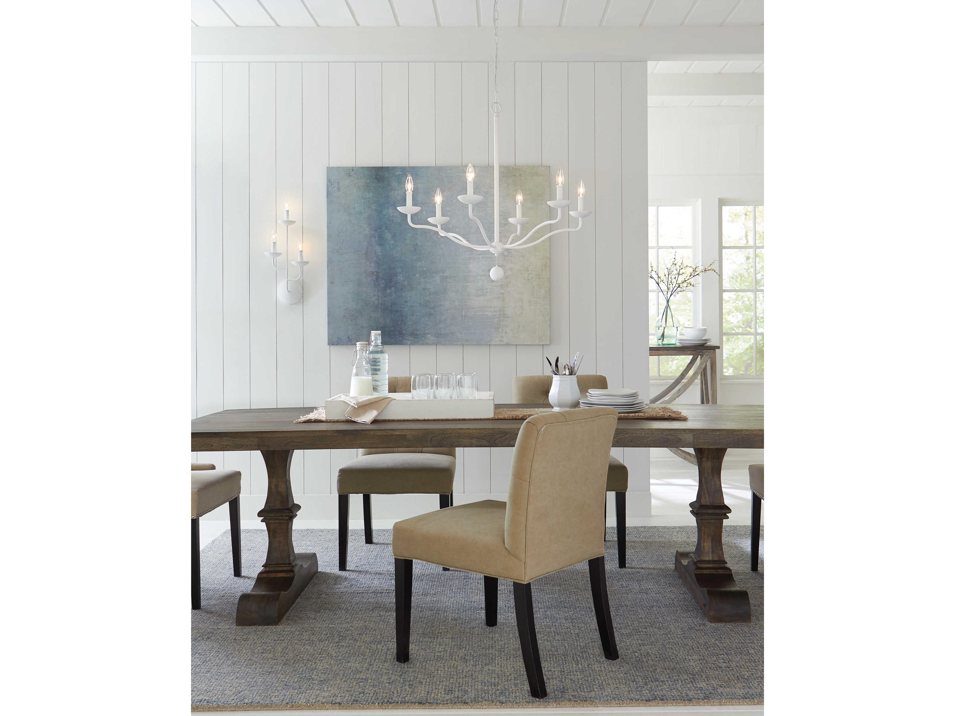 Visual Comfort Studio Annie 6-Light Plaster White Candelabra Chandelier