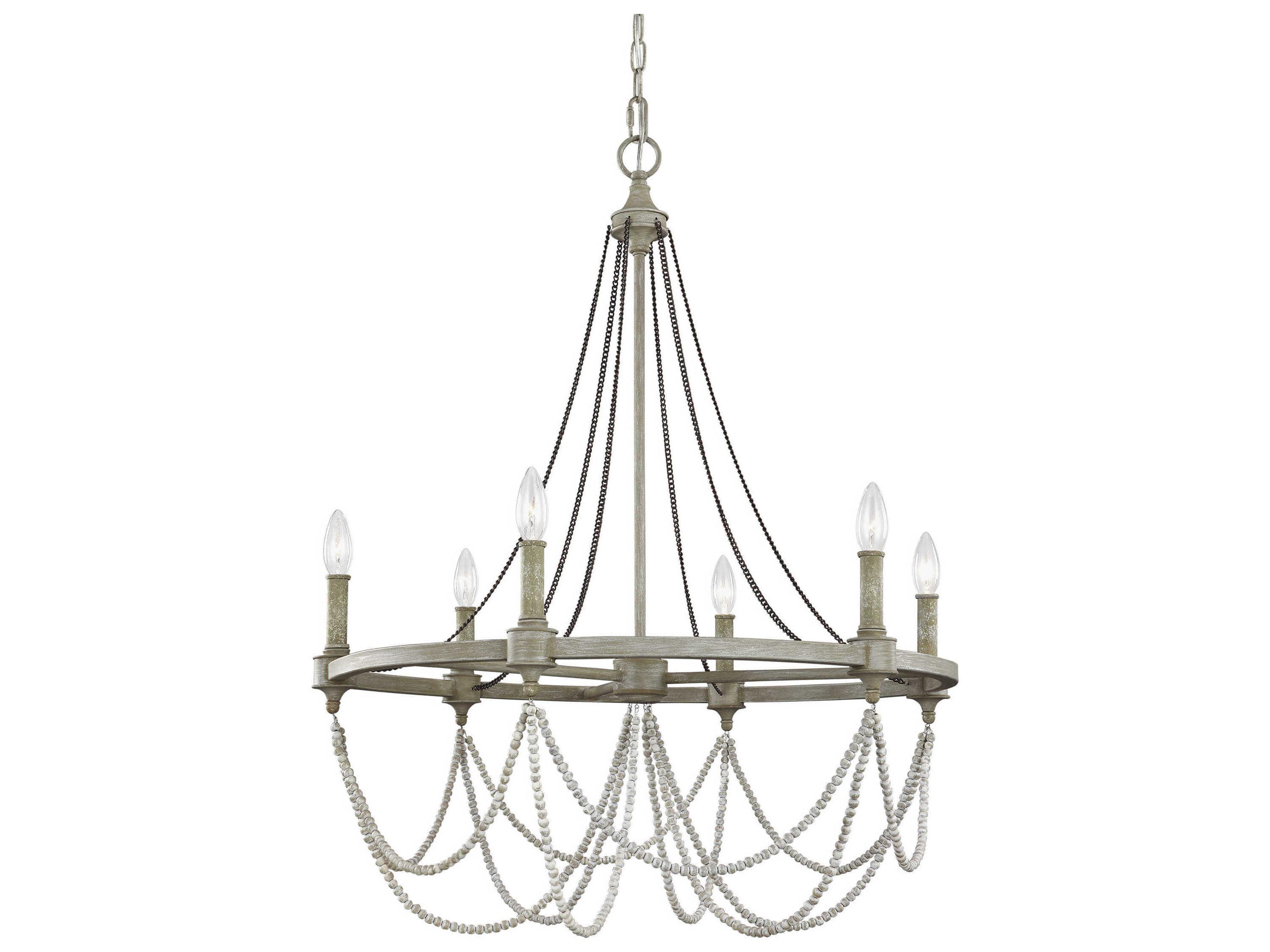 Visual Comfort Studio Beverly 6-Light Gray Candelabra Chandelier