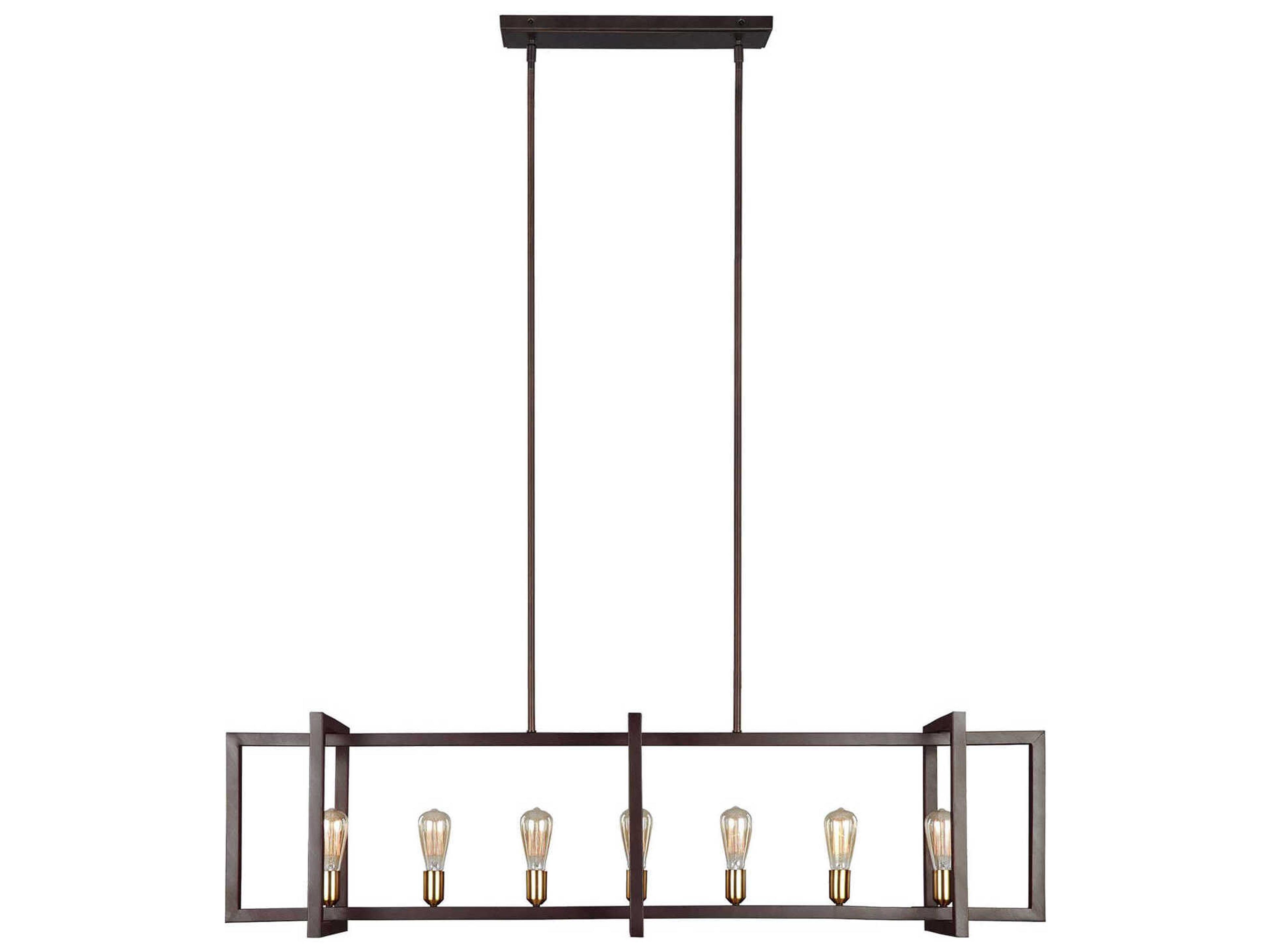Finnegan Linear Chandelier 7 Light New World Bronze