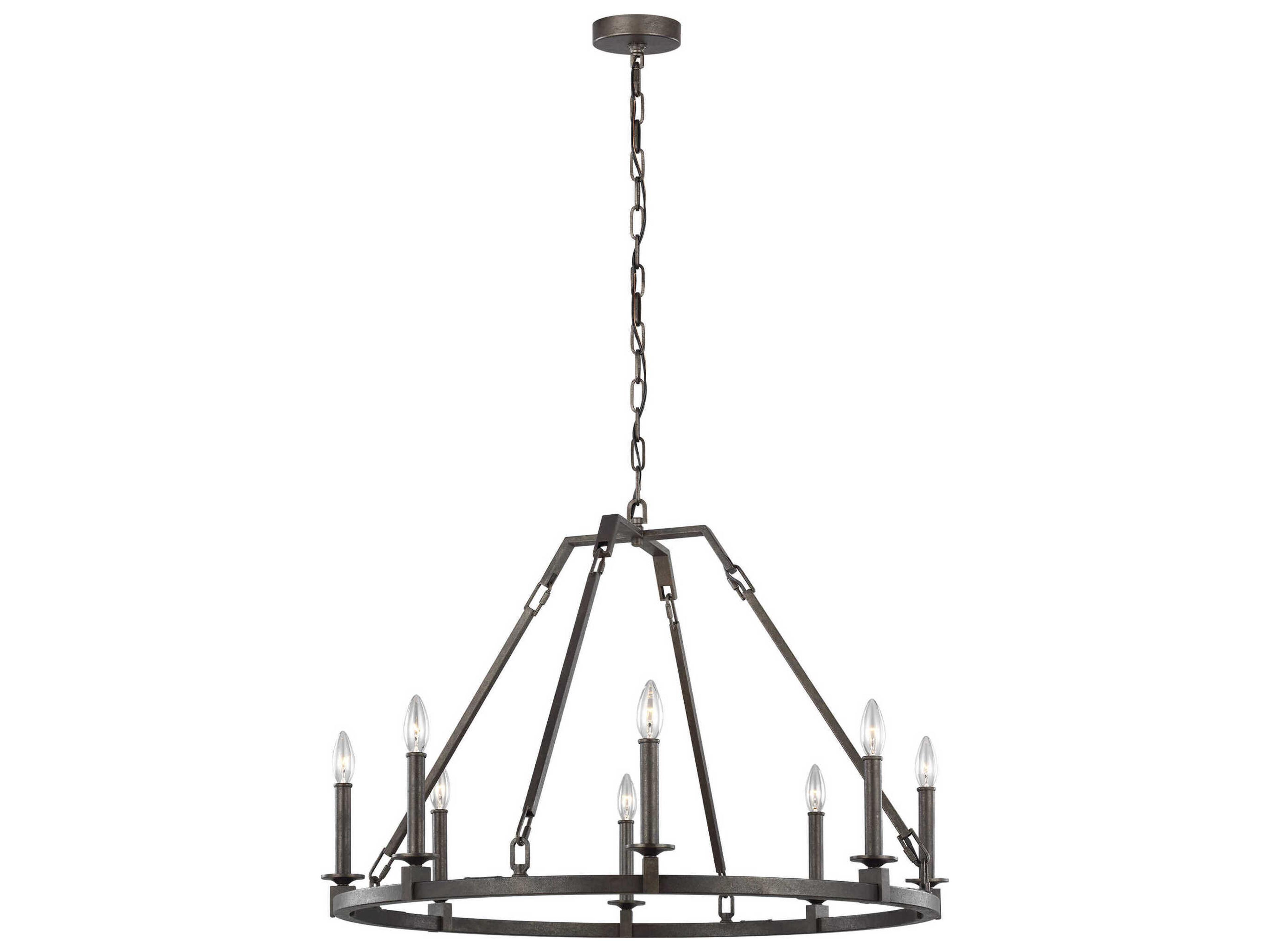 8-Light Chandelier Landen Smith Steel Modern Farmhouse