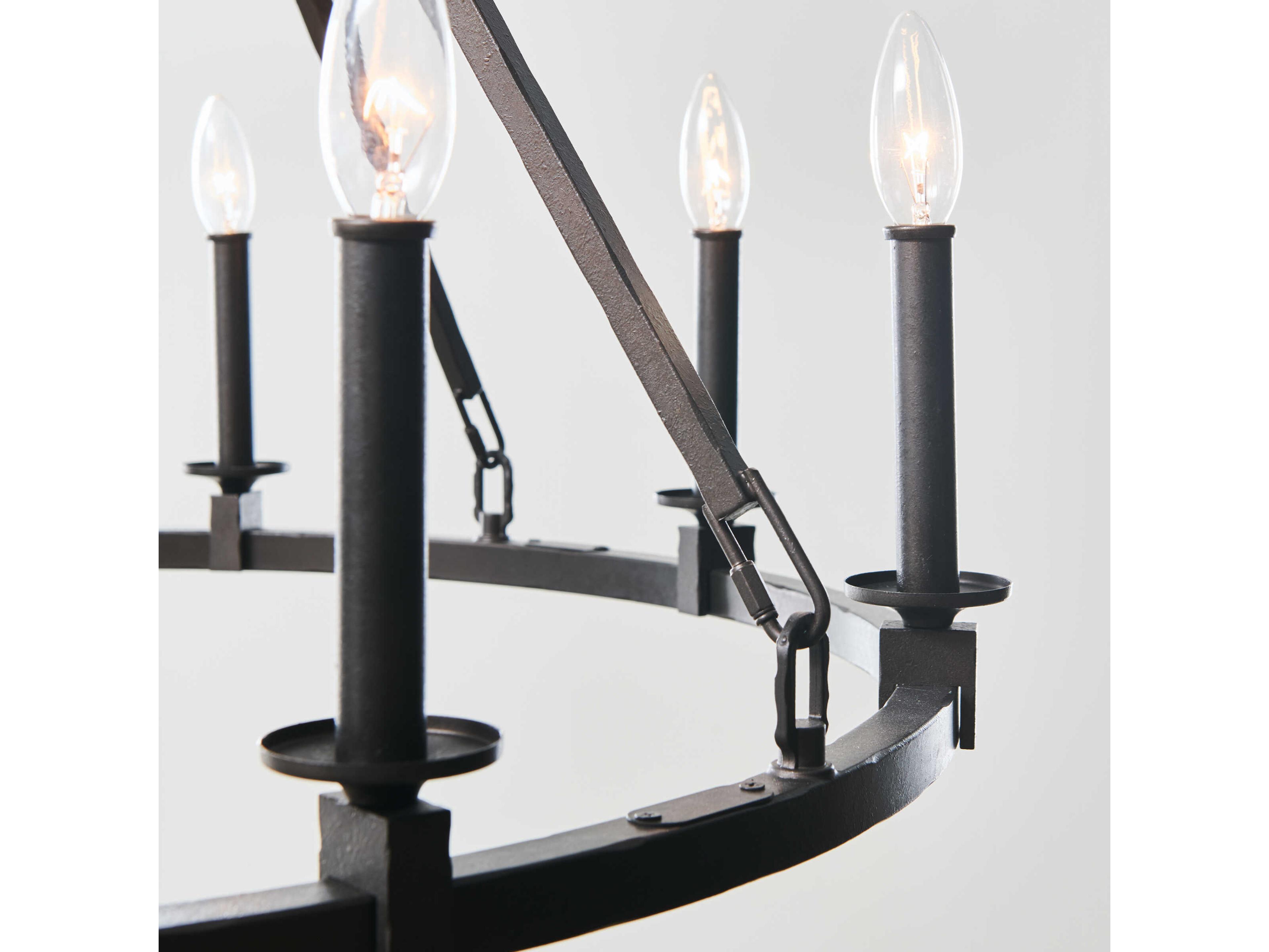 Visual Comfort Studio Landen 8-Light Smith Steel Candelabra Chandelier