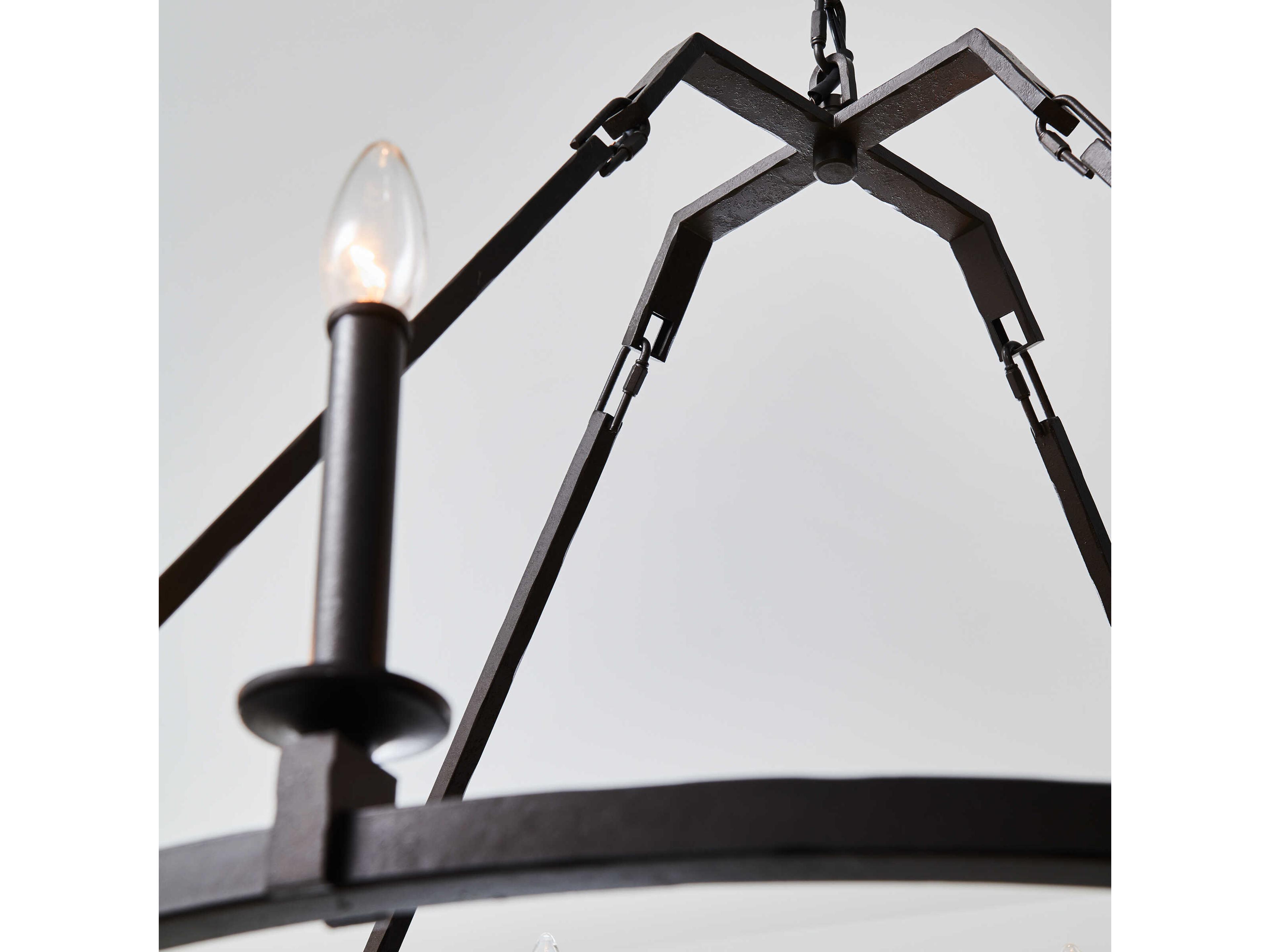 Visual Comfort Studio Landen 8-Light Smith Steel Candelabra Chandelier