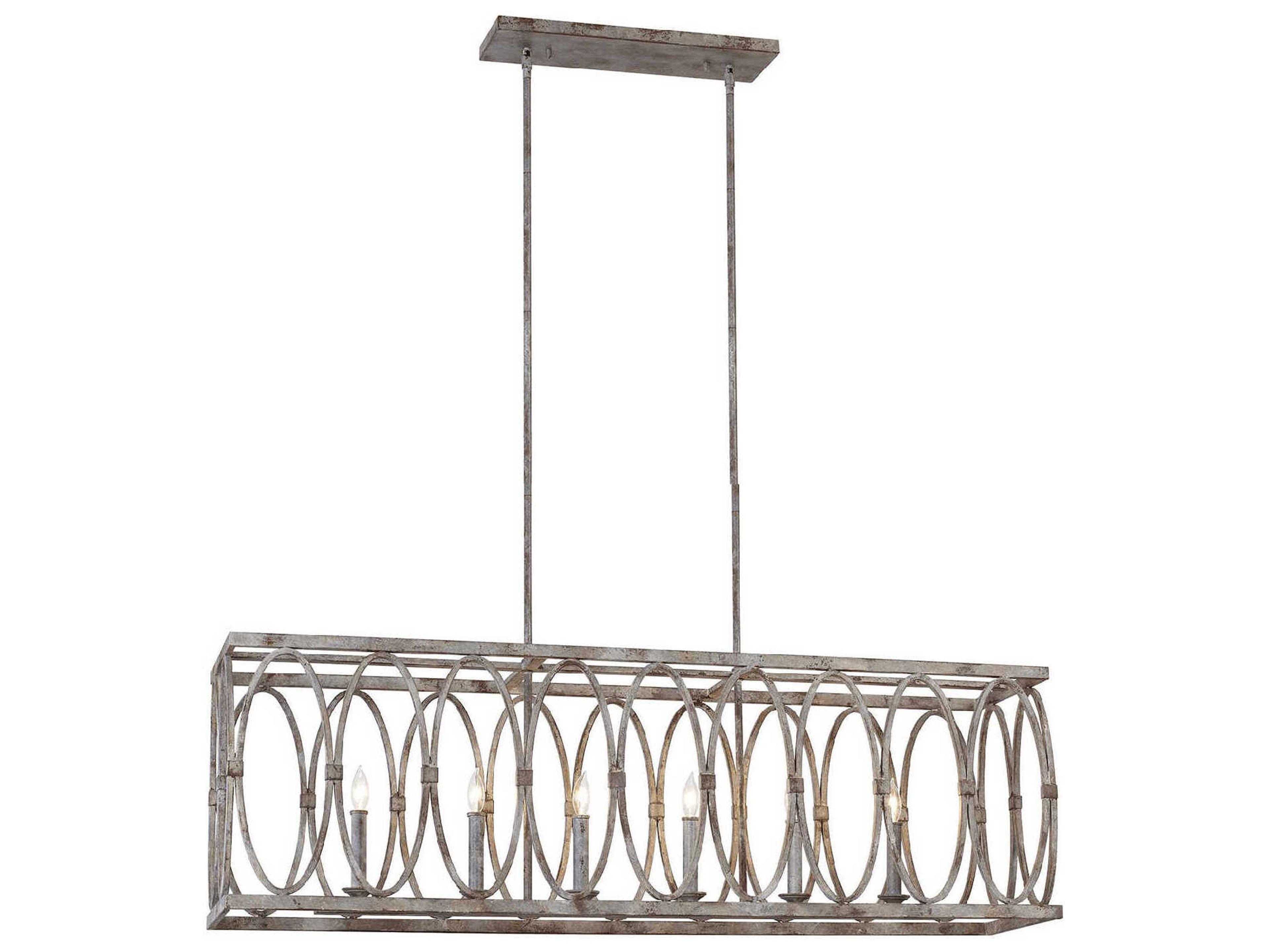 6-Light Linear Chandelier Patrice Deep Abyss Island Light