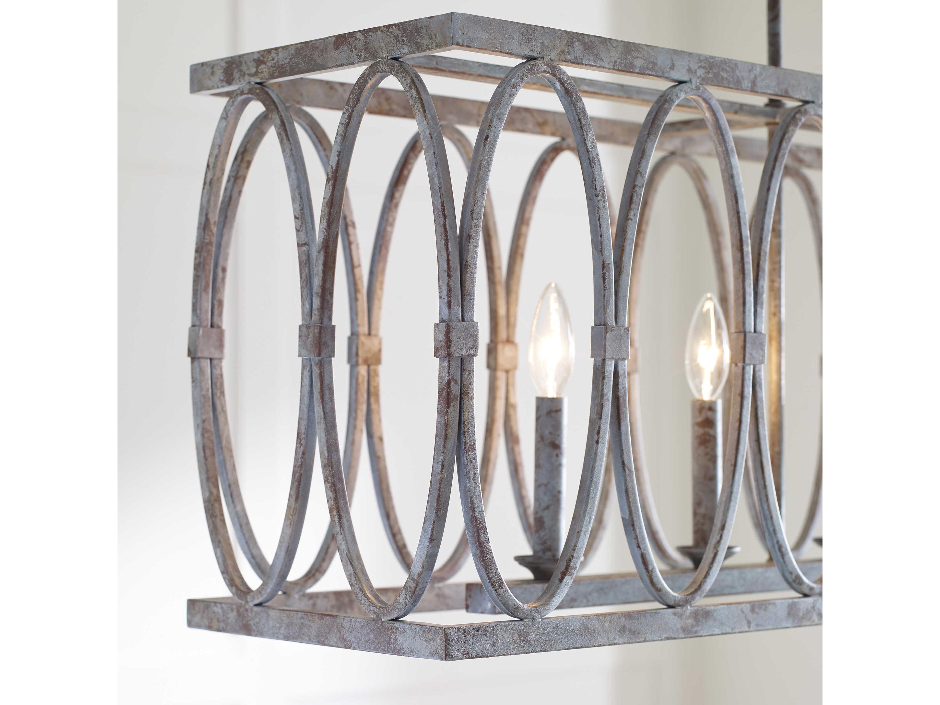 Visual Comfort Studio Patrice 6-Light Deep Abyss Gray Linear Island Pendant