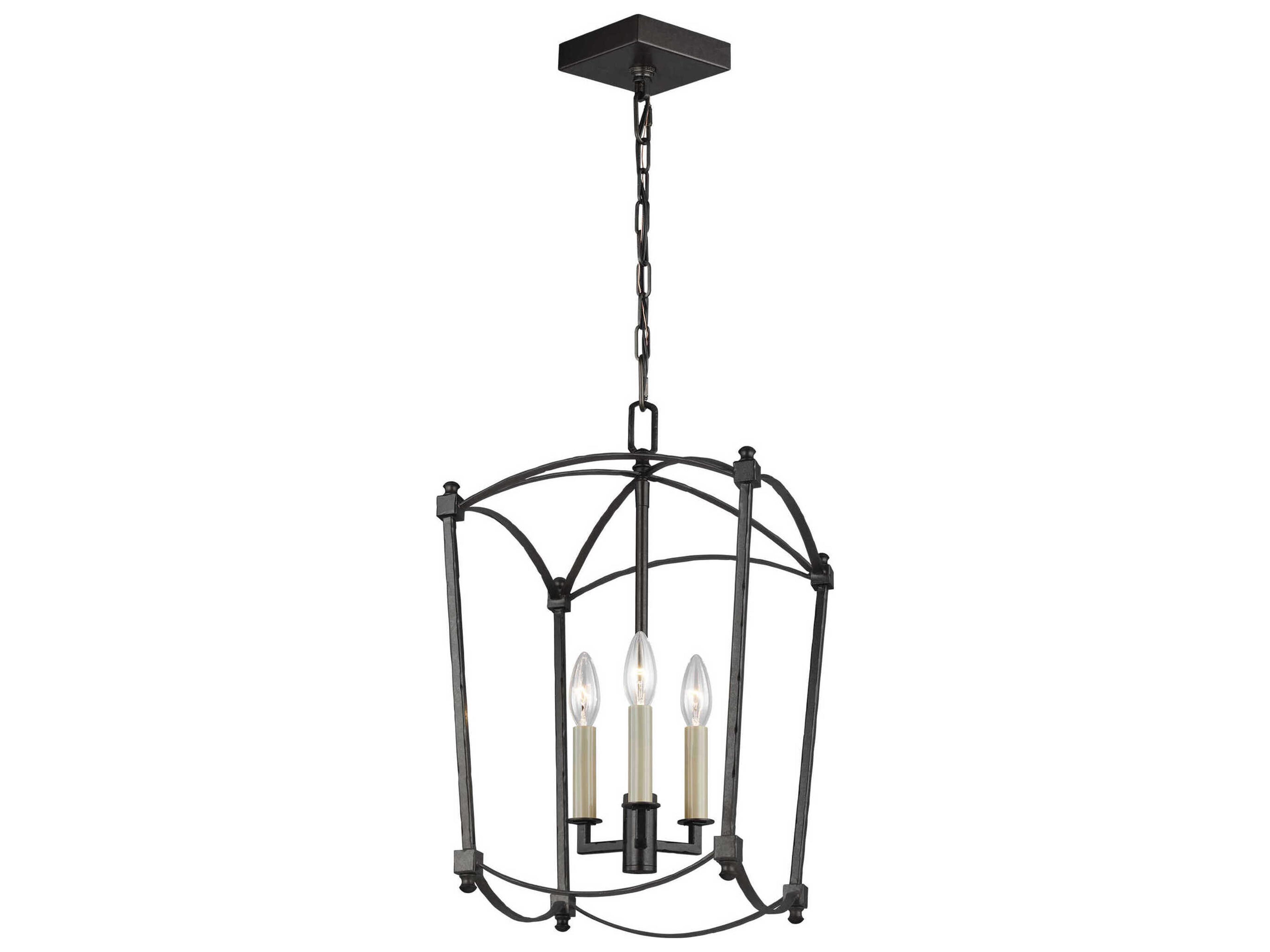 Thayer 3-Light Mini Lantern Chandelier Smith Steel