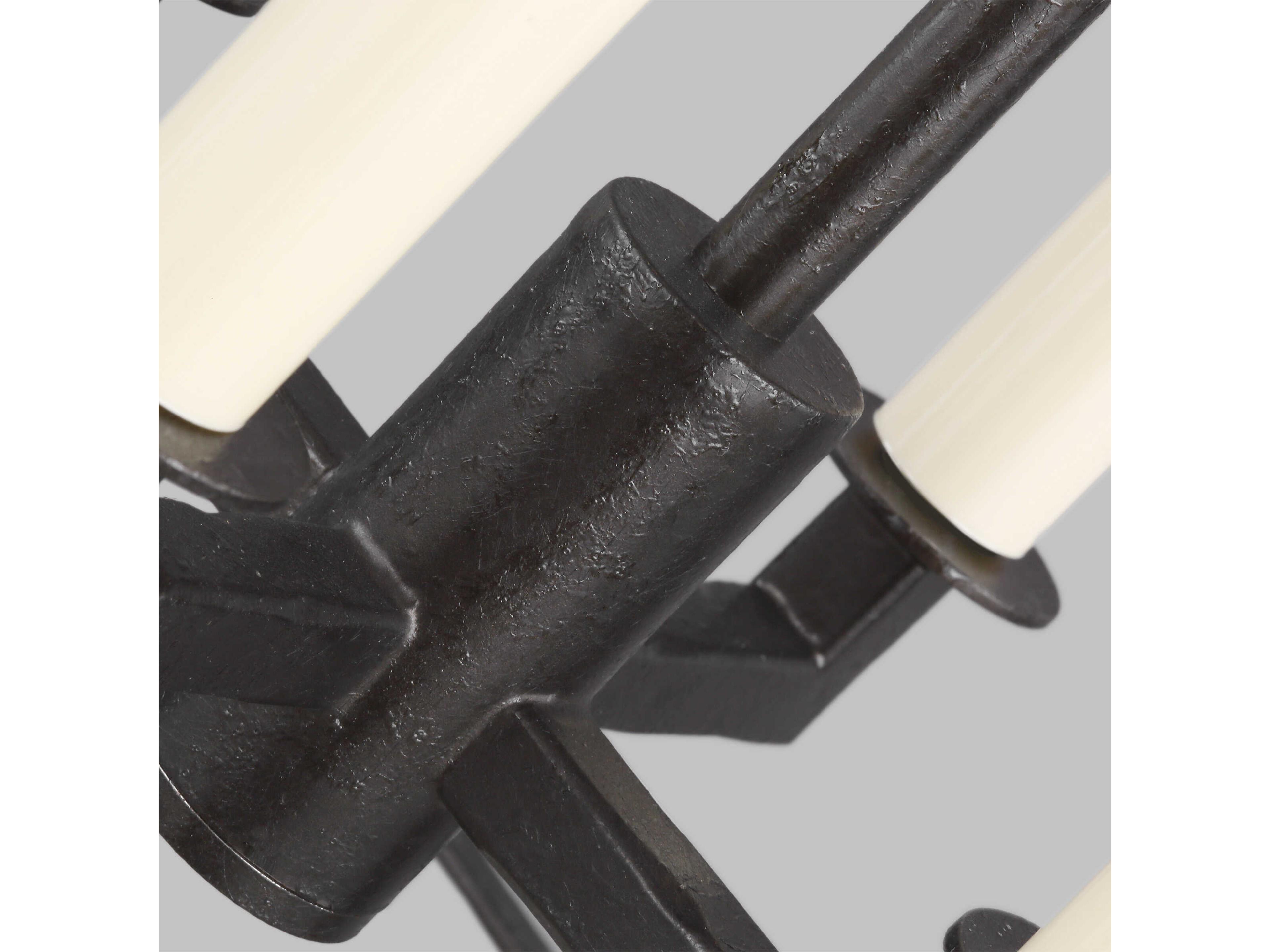 Visual Comfort Studio Thayer 4-Light Smith Steel Candelabra Lantern Chandelier