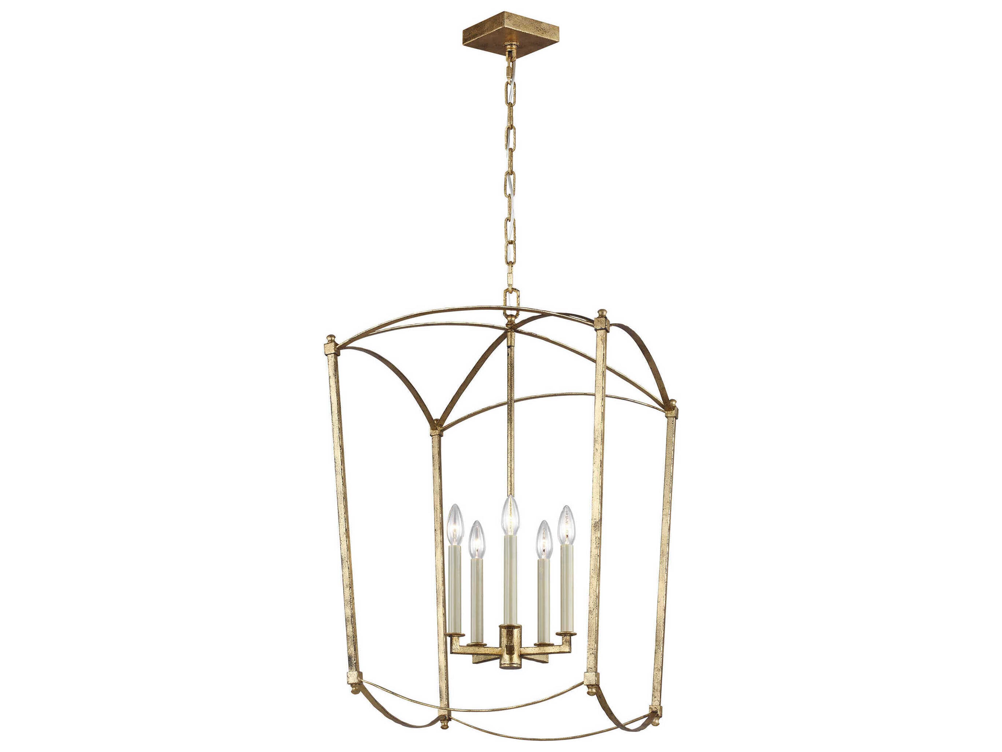 Thayer 5-Light Lantern Chandelier Antique Gild