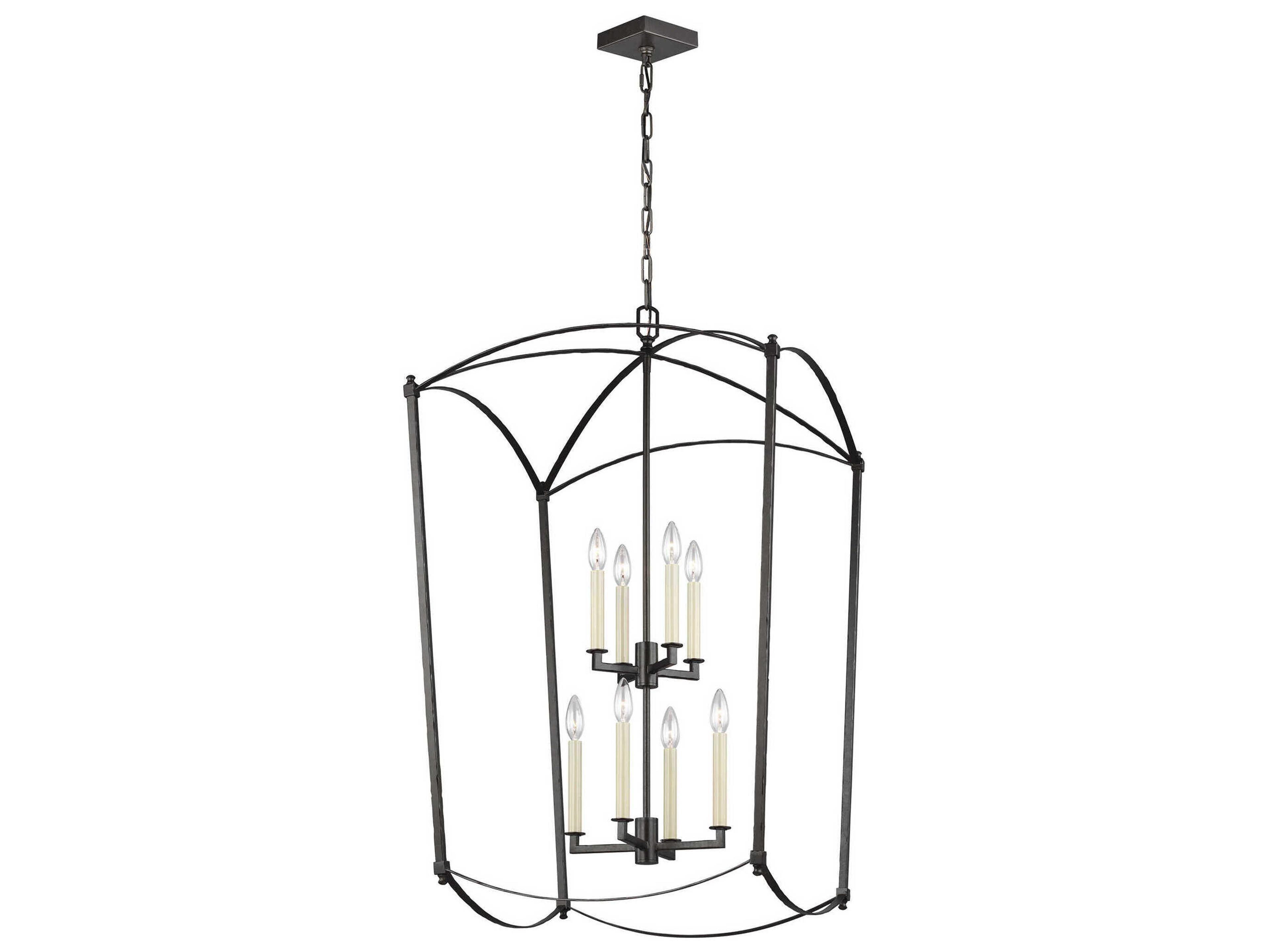 Thayer Extra Large 8-Light Lantern Chandelier Smith Steel