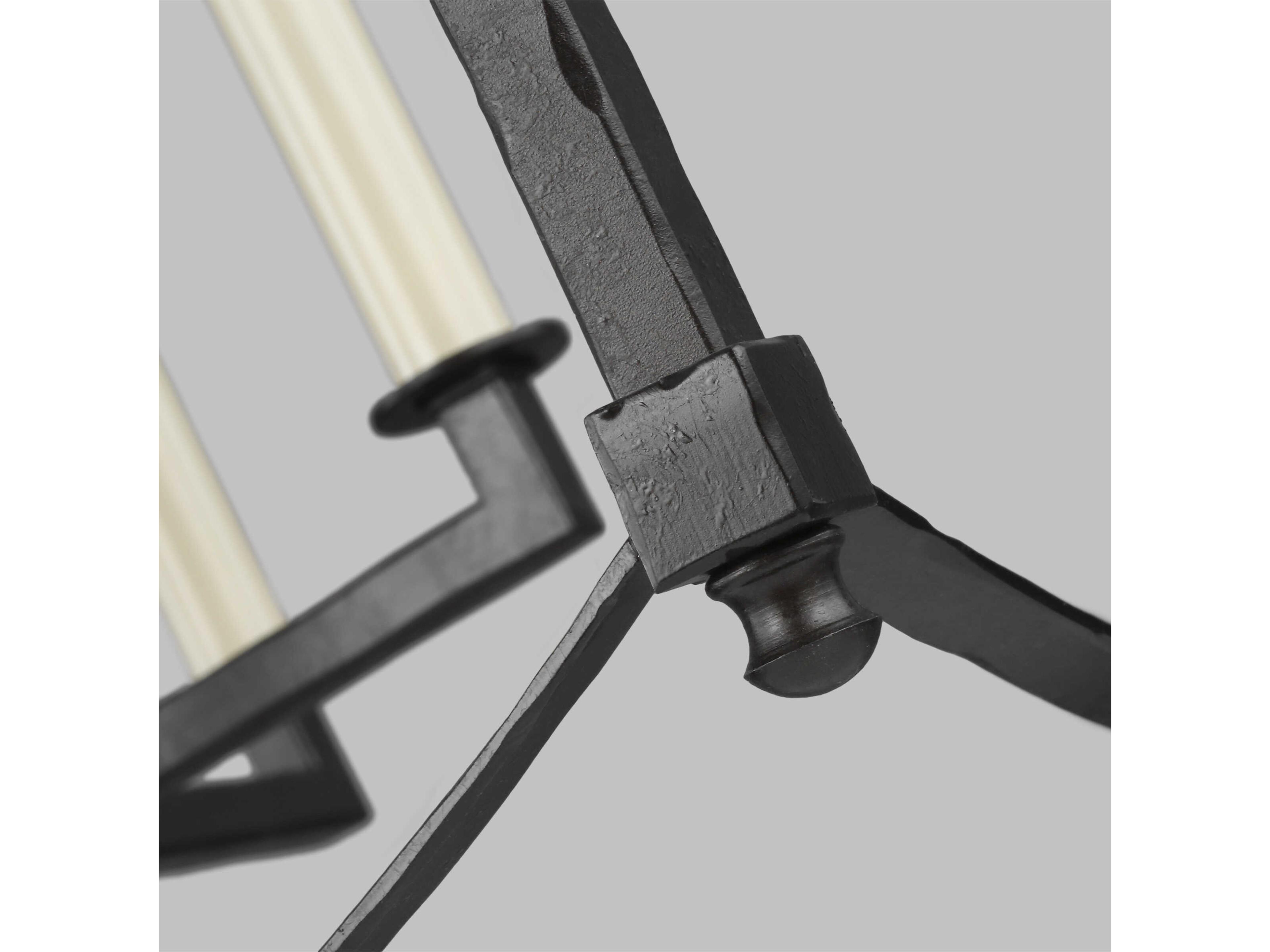 Visual Comfort Studio Thayer 8-Light Smith Steel Candelabra Lantern Tiered Chandelier