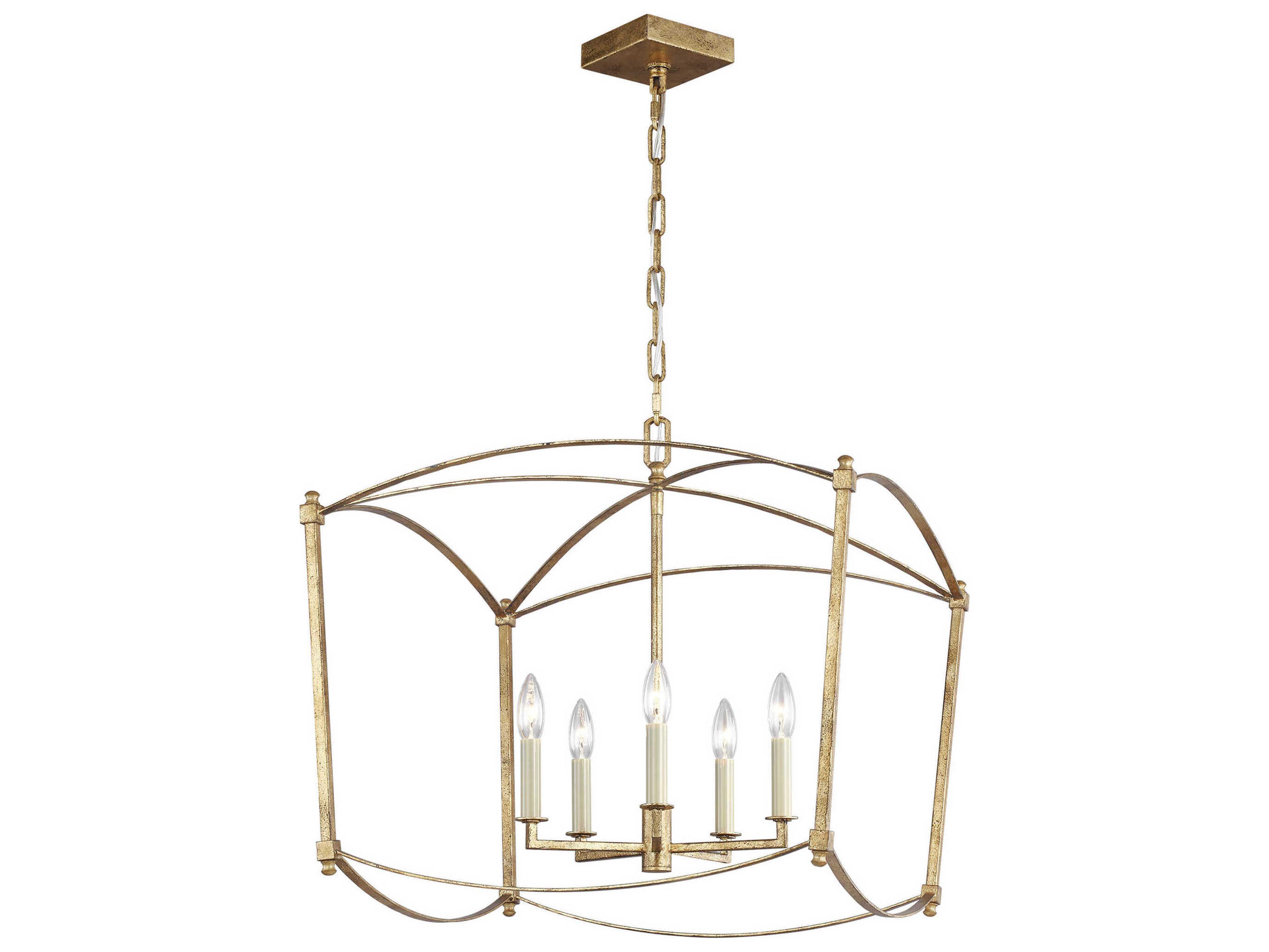 Thayer 5-Light Lantern Chandelier Antique Gild