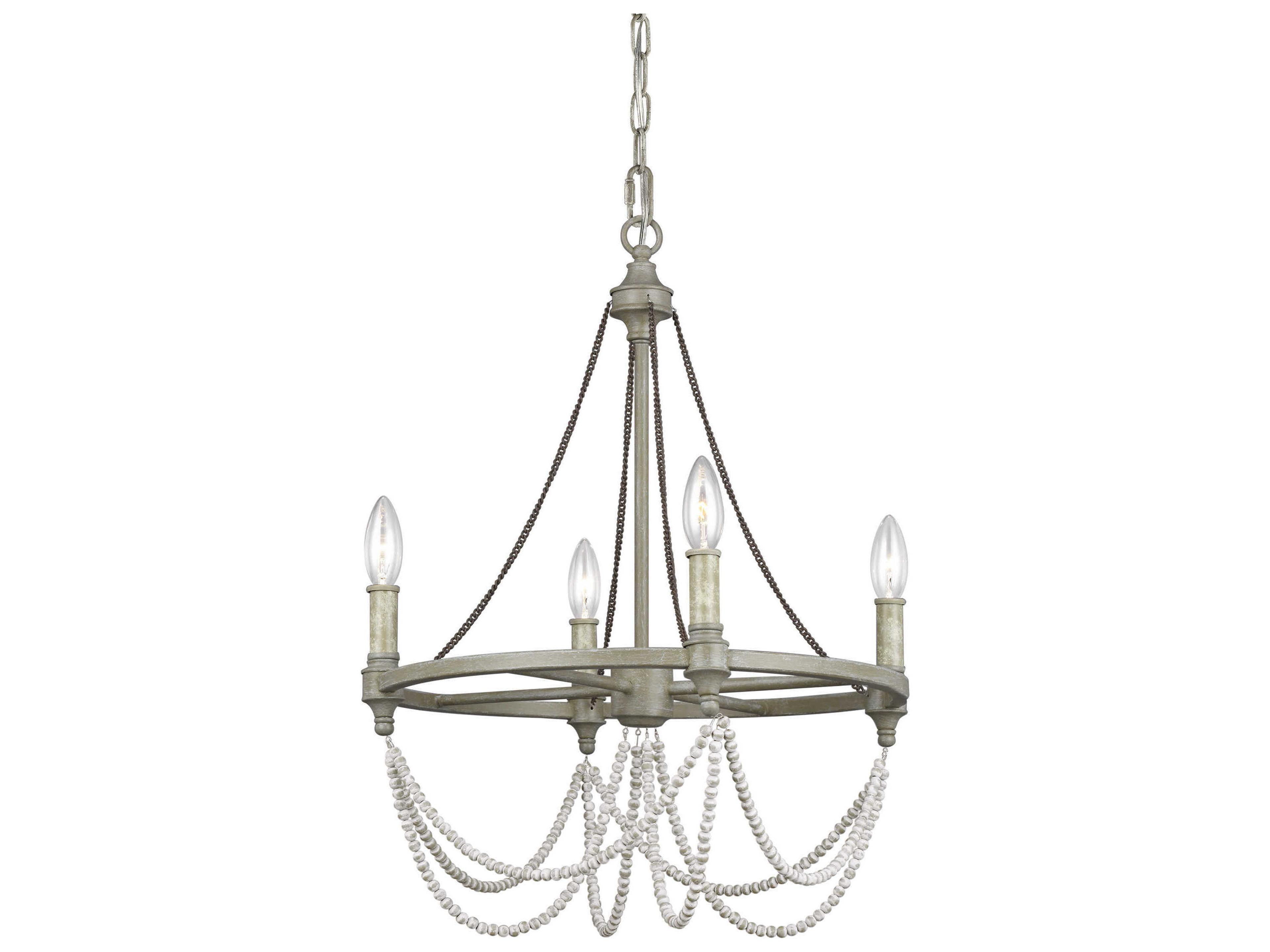 Visual Comfort Studio Beverly 4-Light Gray Candelabra Chandelier