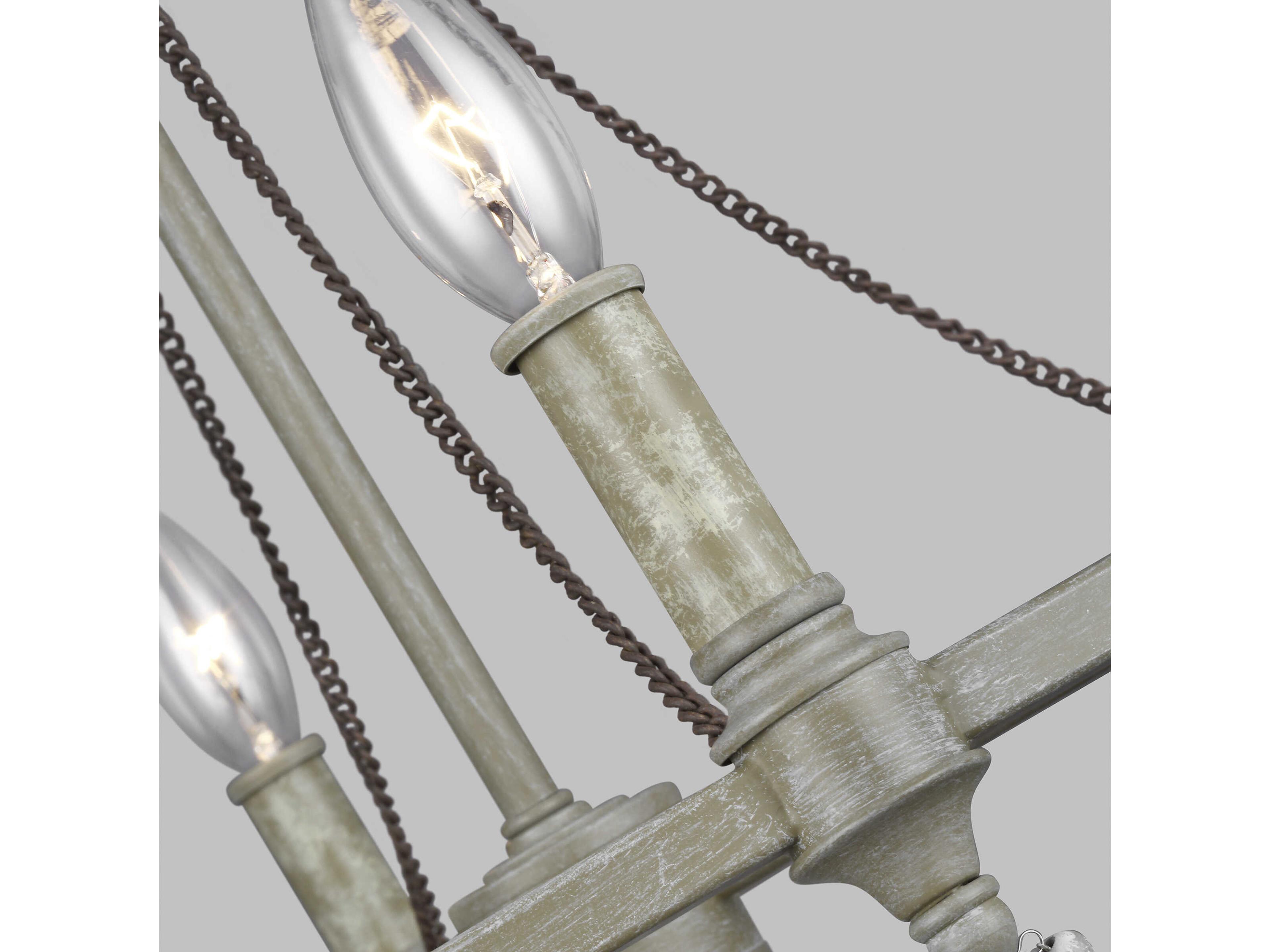 Visual Comfort Studio Beverly 4-Light Gray Candelabra Chandelier