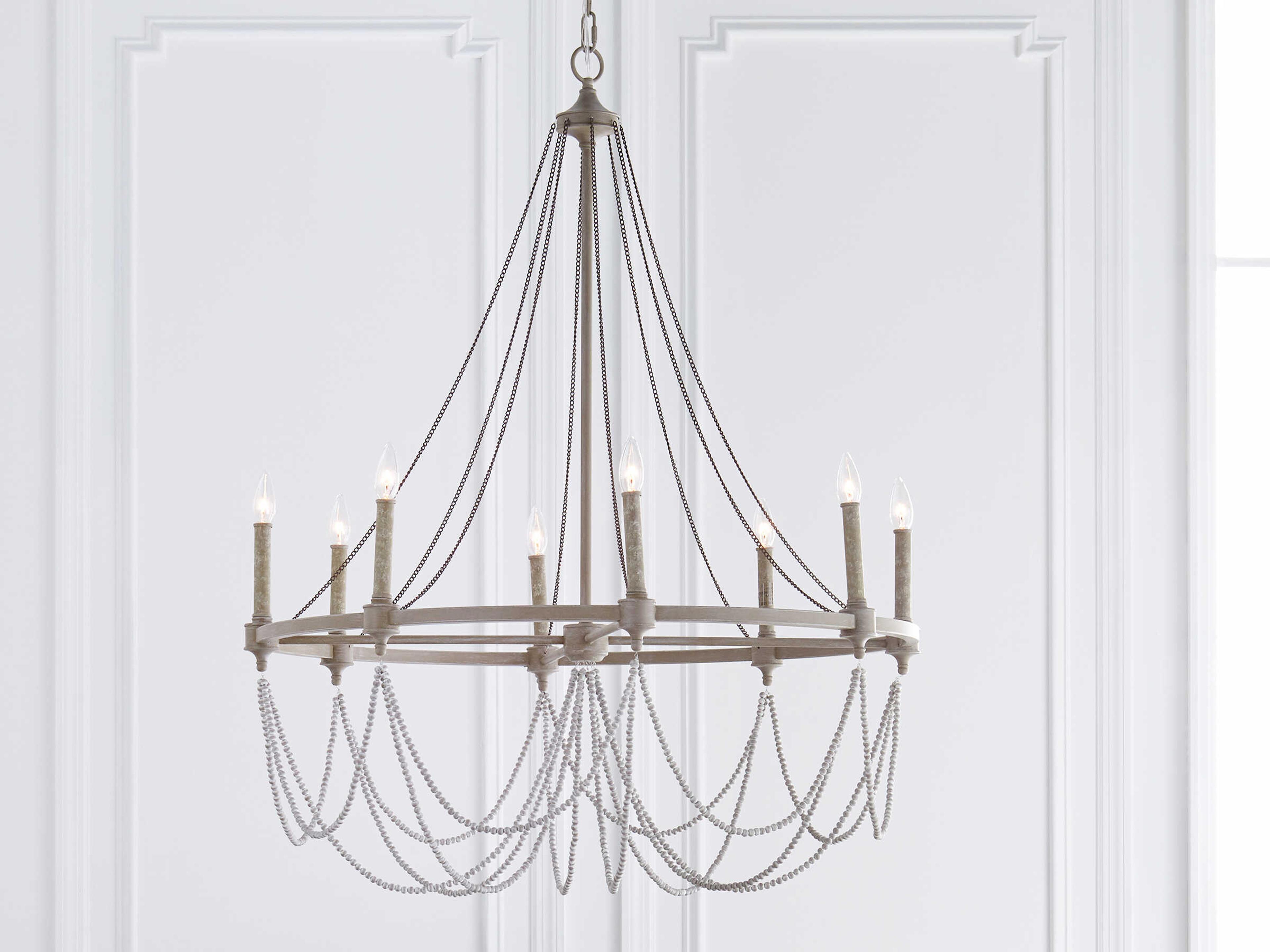 Visual Comfort Studio Beverly 8-Light Gray Candelabra Chandelier