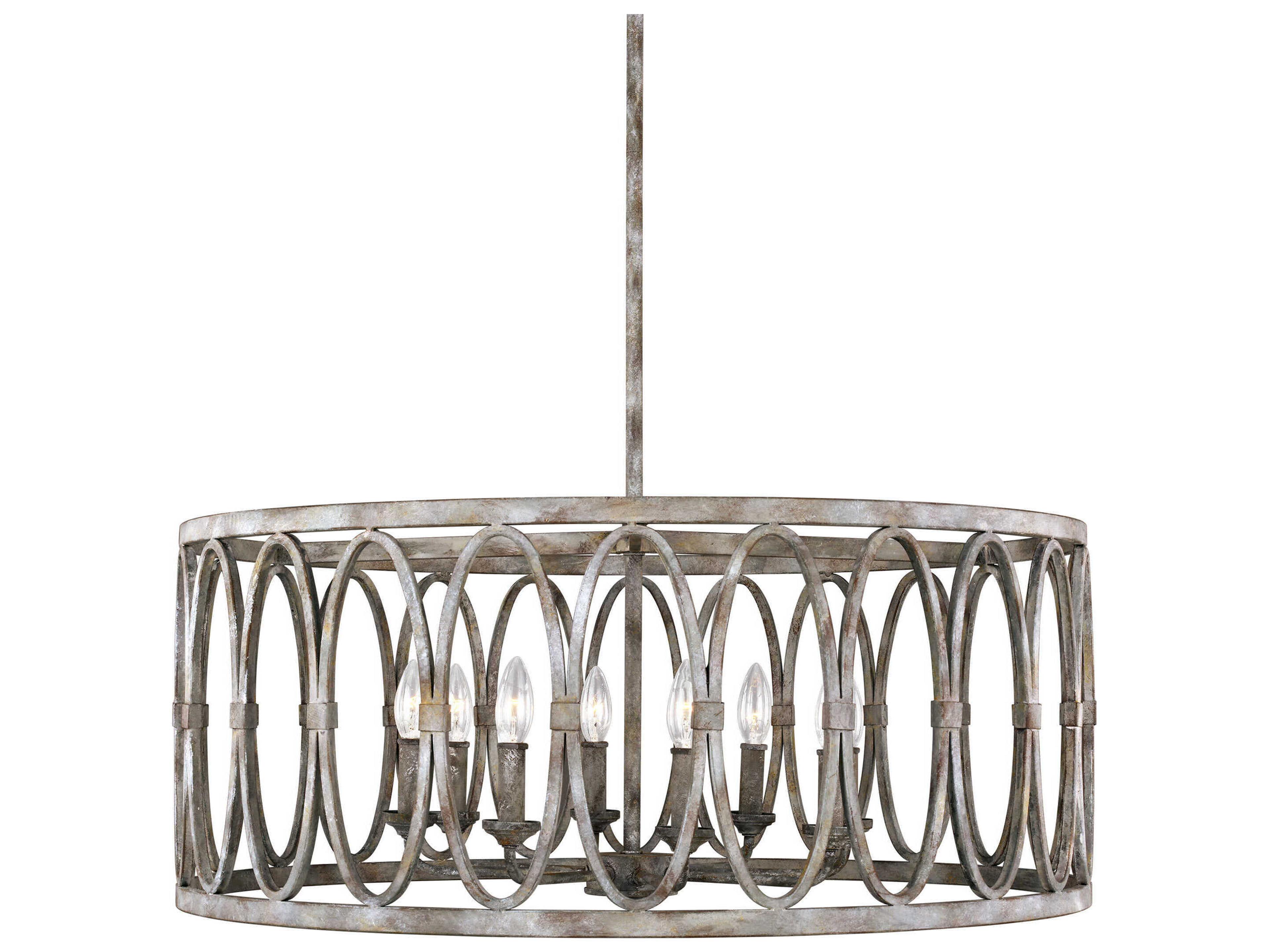 Visual Comfort Studio Patrice 8-Light Deep Abyss Gray Candelabra Chandelier