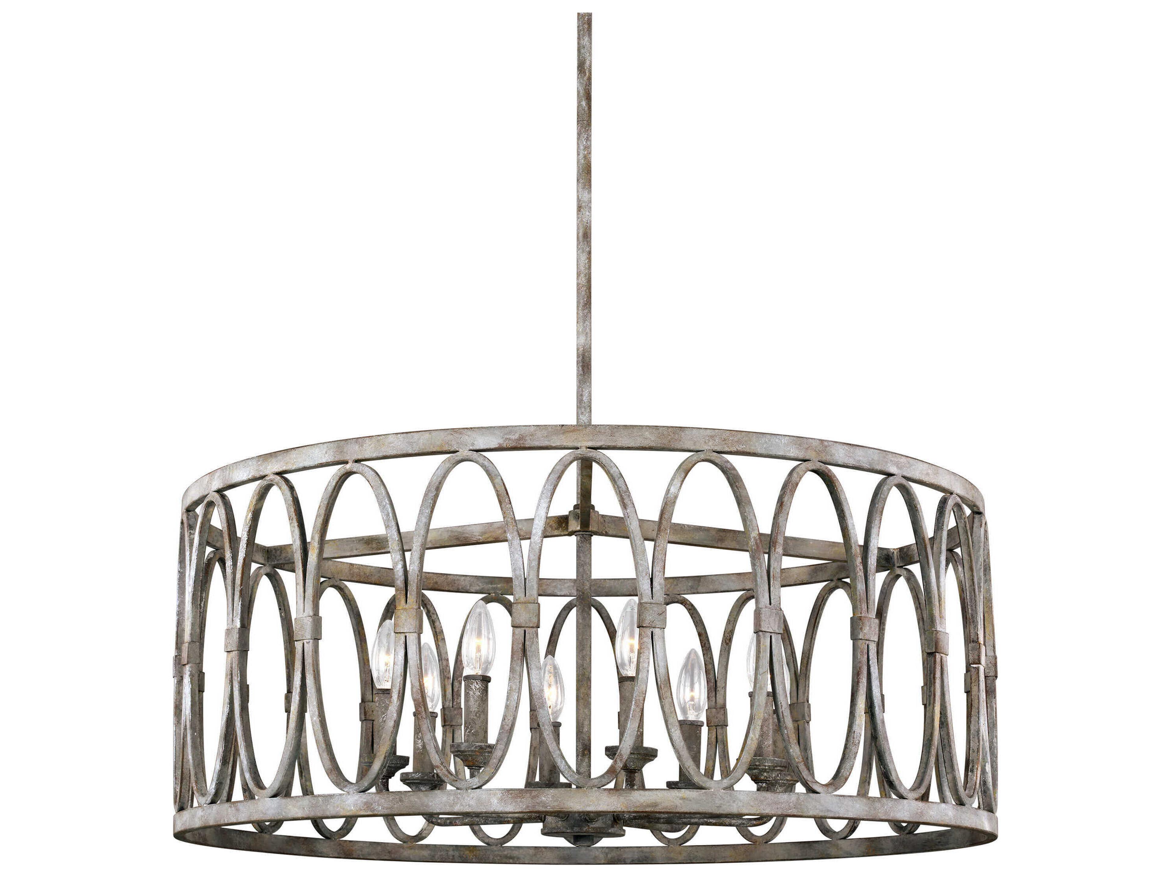 Visual Comfort Studio Patrice 8-Light Deep Abyss Gray Candelabra Chandelier