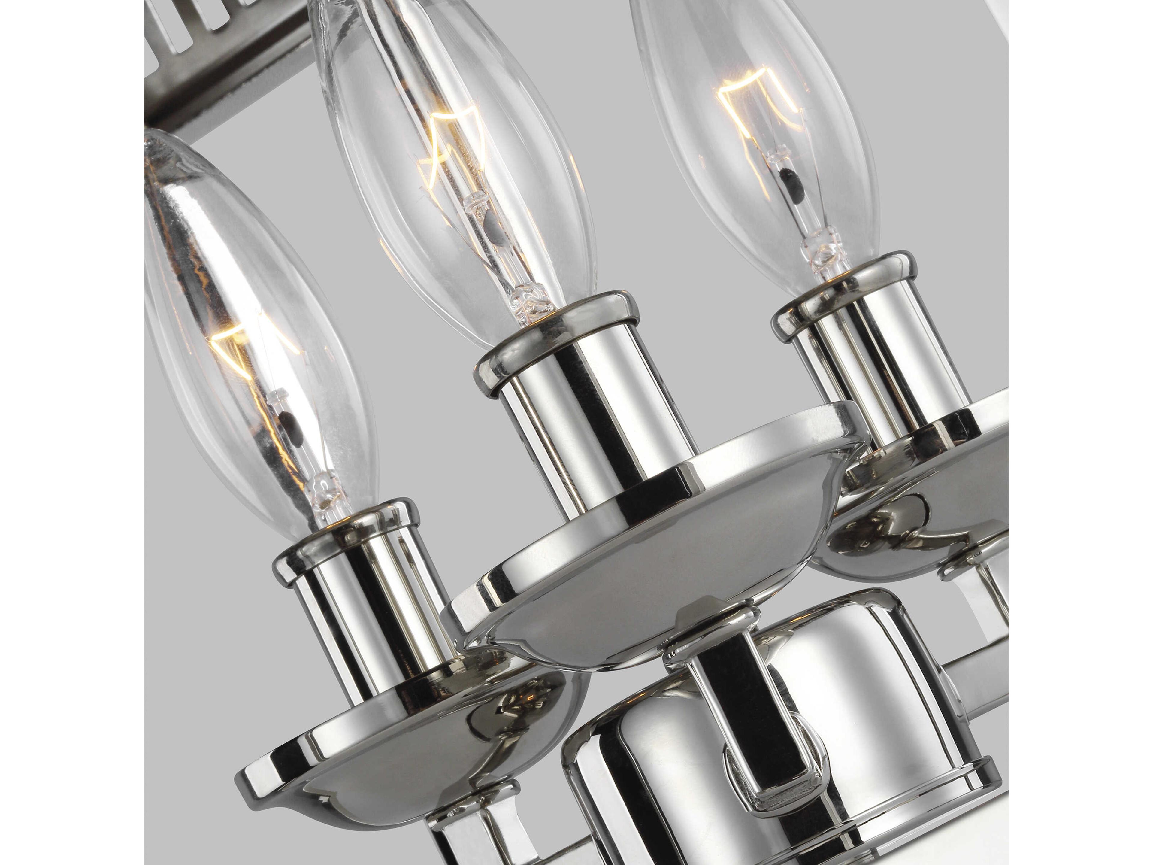 Visual Comfort Studio Woodruff 3-Light Polished Nickel Flush Mount