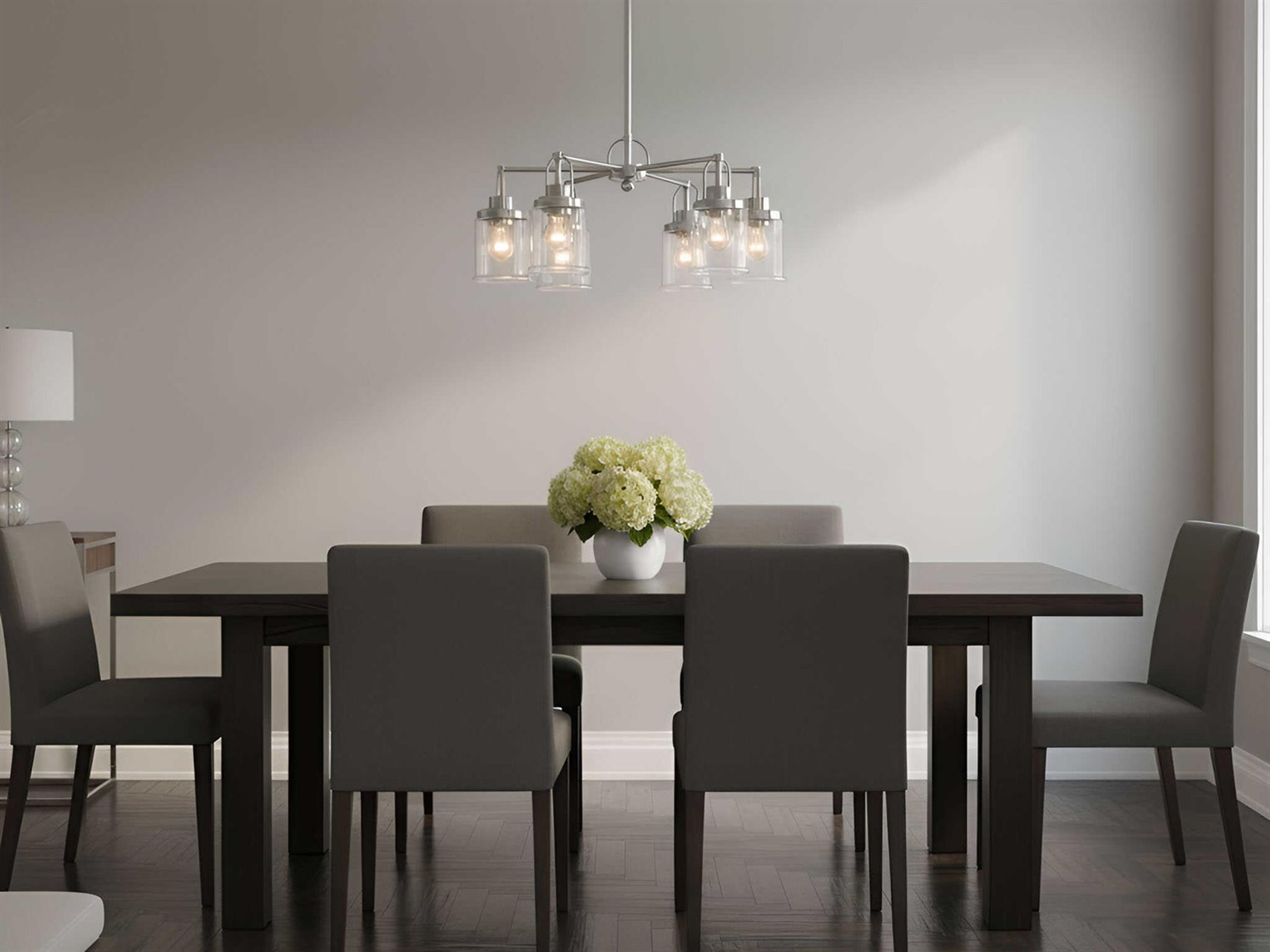 Visual Comfort Studio Anders 5-Light Brushed Nickel Cylinder Chandelier
