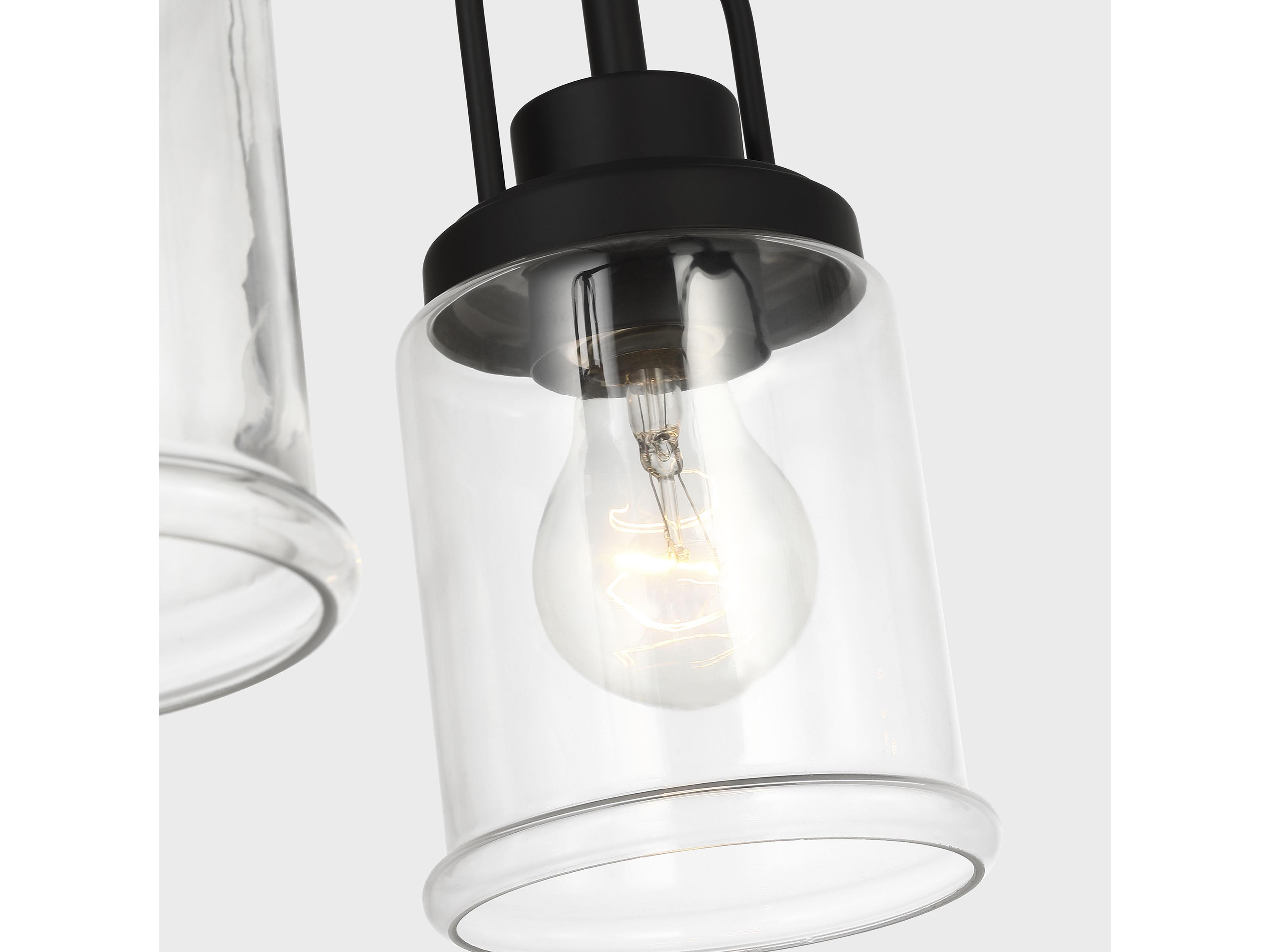 Visual Comfort Studio Anders 5-Light Midnight Black Cylinder Chandelier