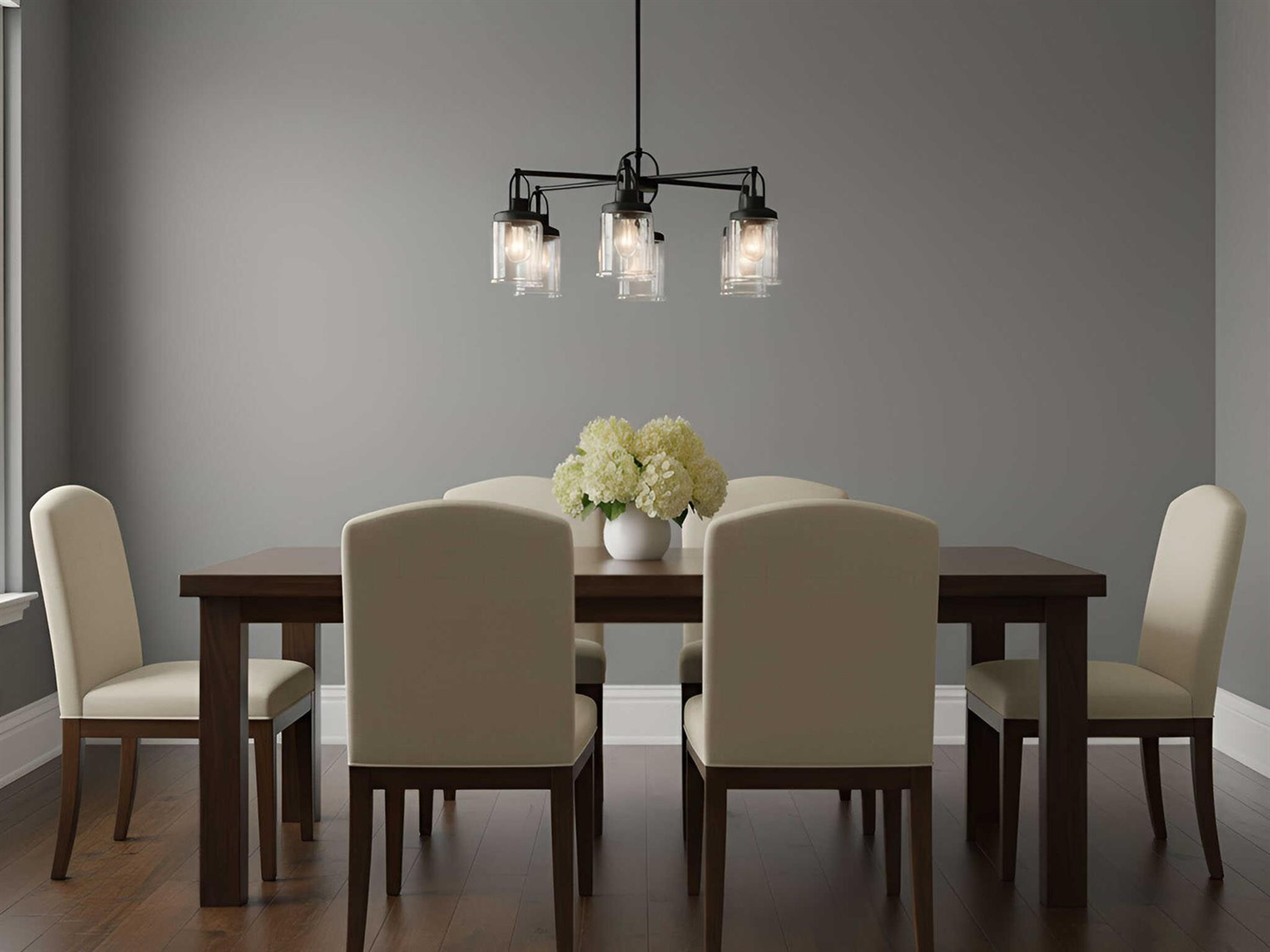 Visual Comfort Studio Anders 5-Light Midnight Black Cylinder Chandelier