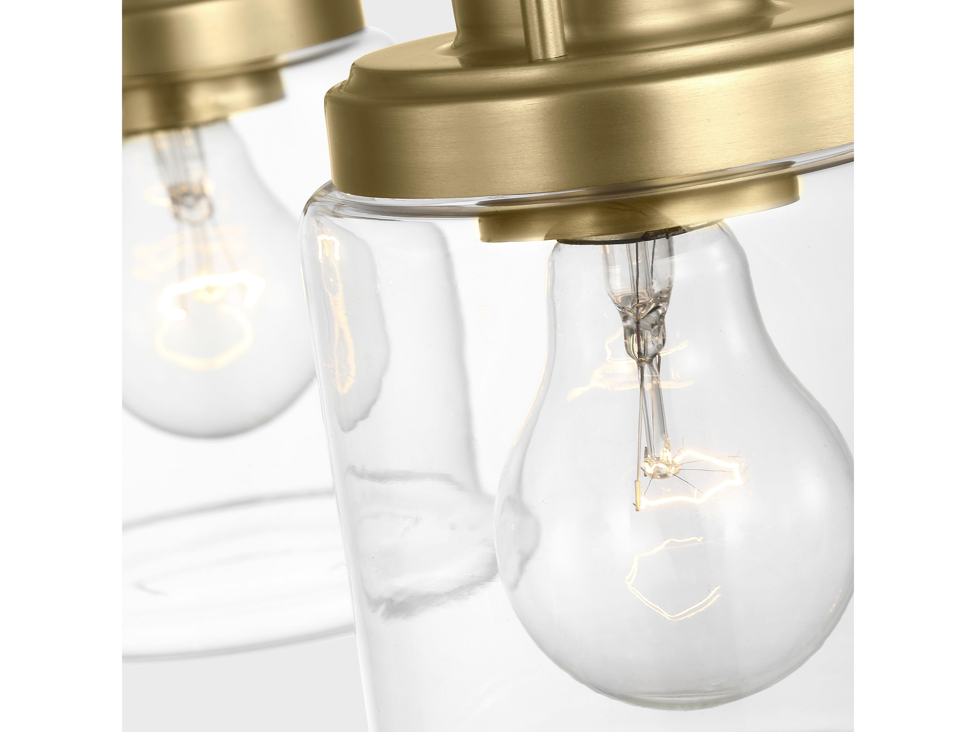 Visual Comfort Studio Anders 5-Light Satin Brass Cylinder Chandelier