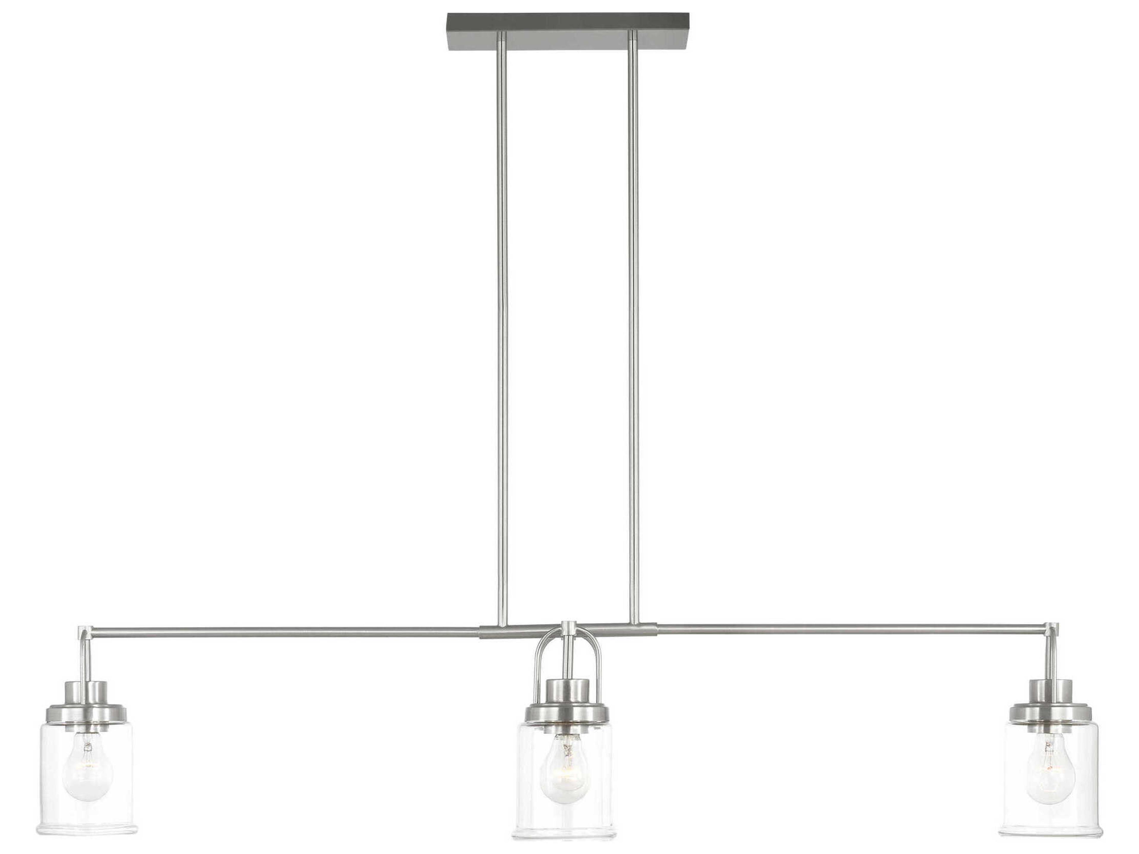 Visual Comfort Studio Anders 4-Light Brushed Nickel Cylinder Island Pendant