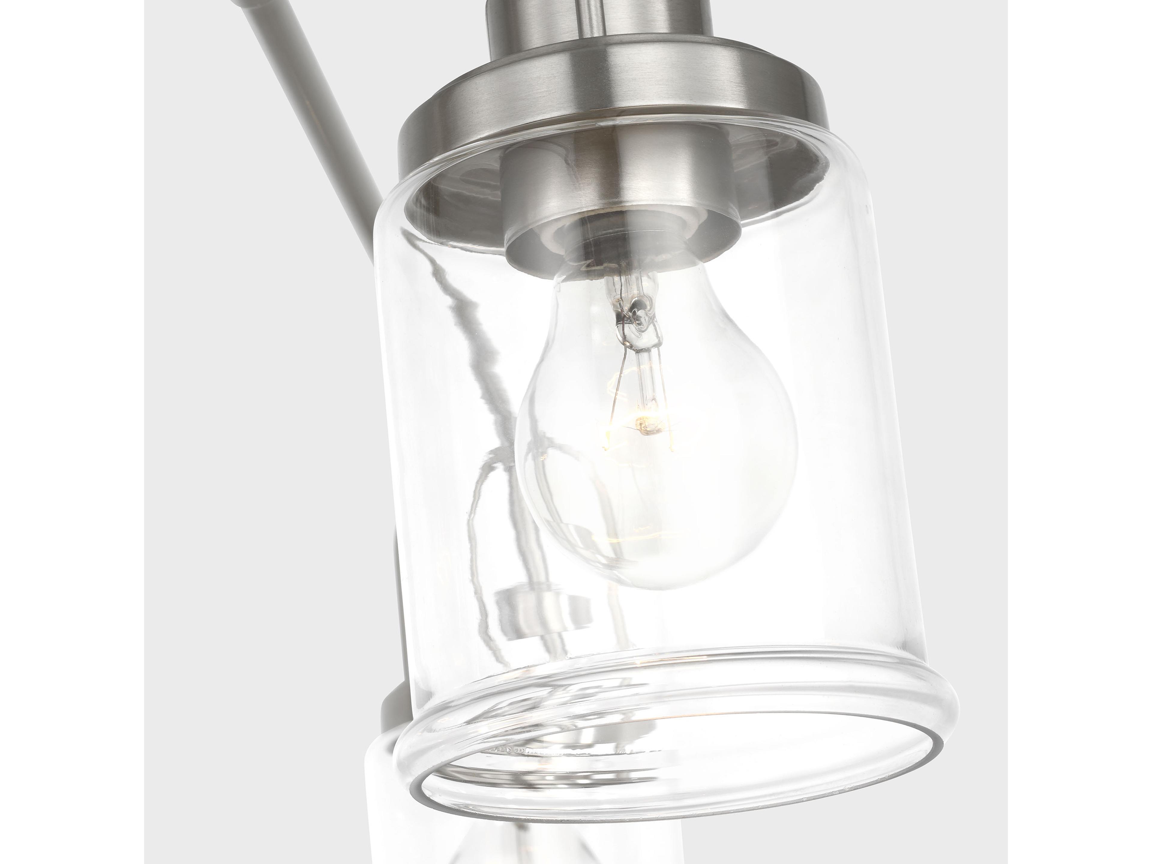 Visual Comfort Studio Anders 4-Light Brushed Nickel Cylinder Island Pendant