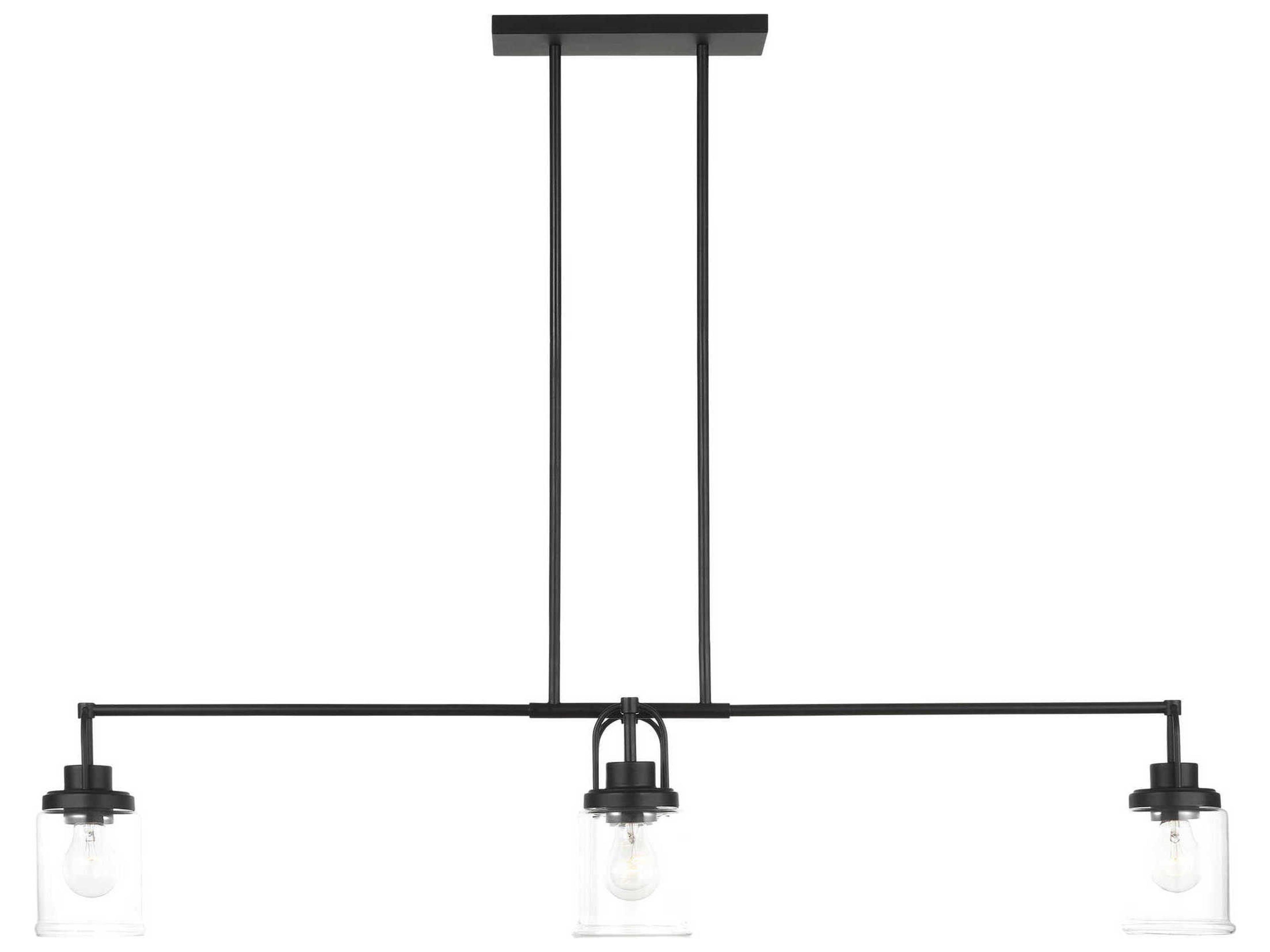 Visual Comfort Studio Anders 4-Light Midnight Black Cylinder Island Pendant