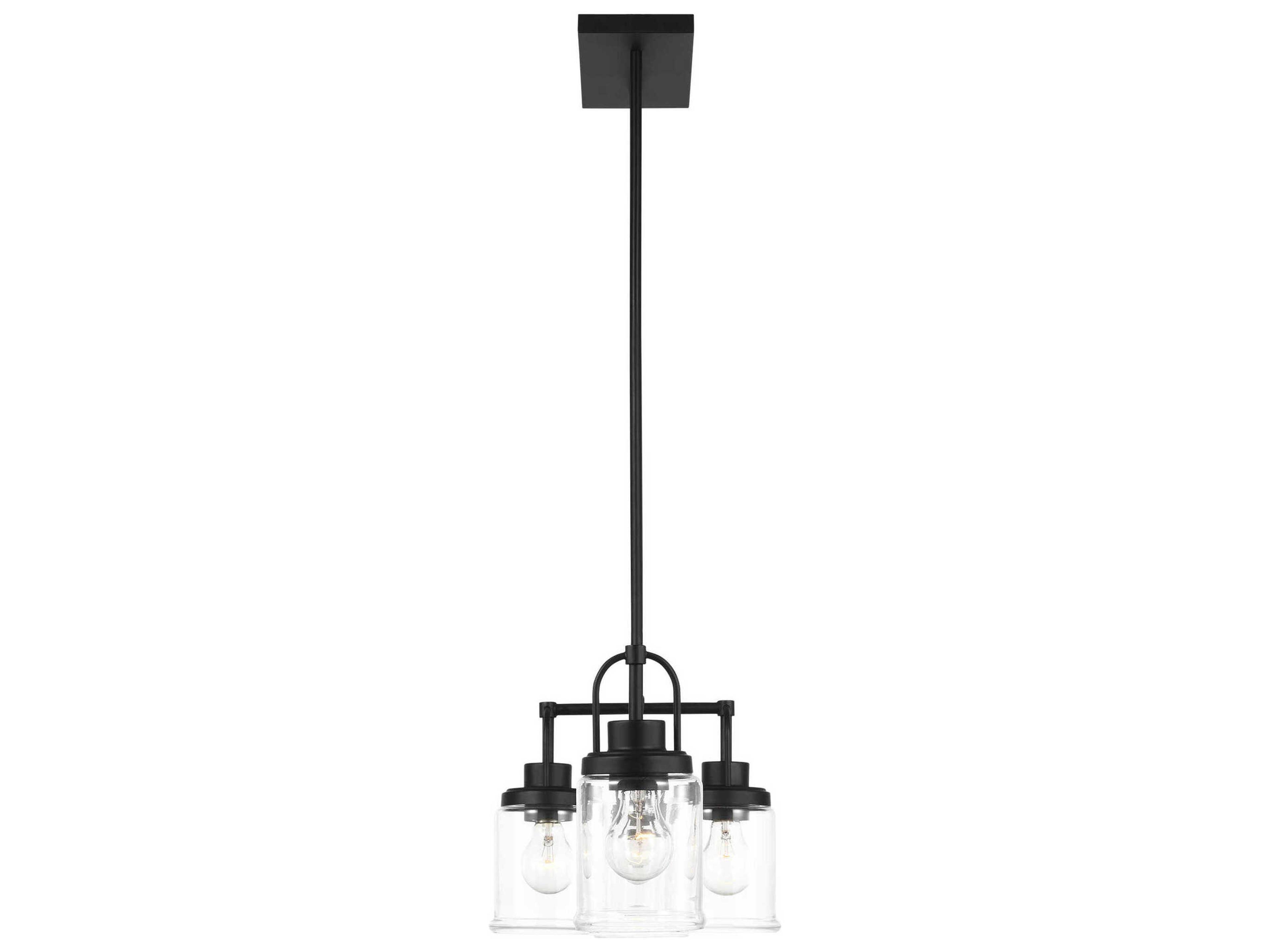 Visual Comfort Studio Anders 4-Light Midnight Black Cylinder Island Pendant