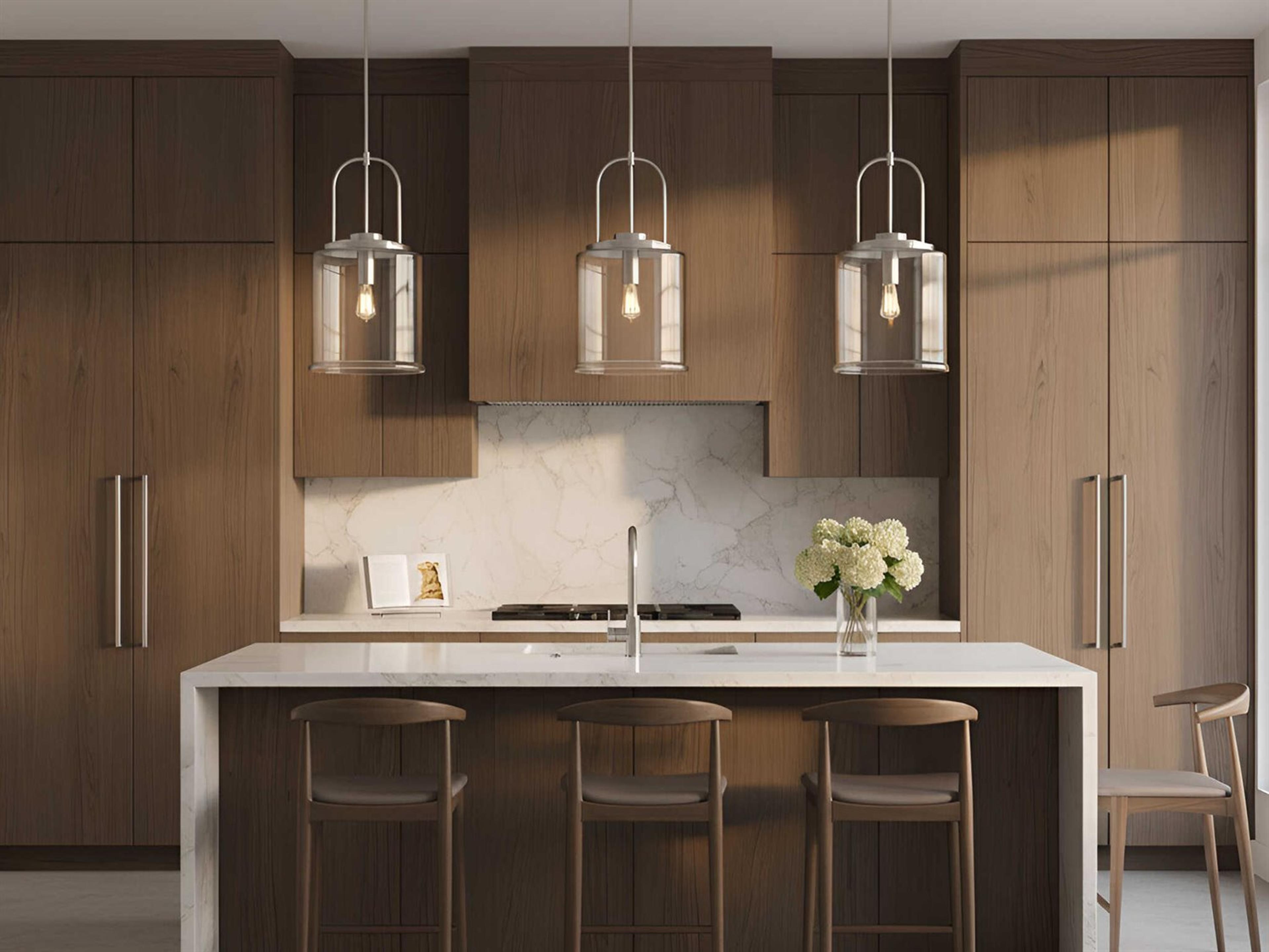 Visual Comfort Studio Anders 1-Light Brushed Nickel Cylinder Pendant