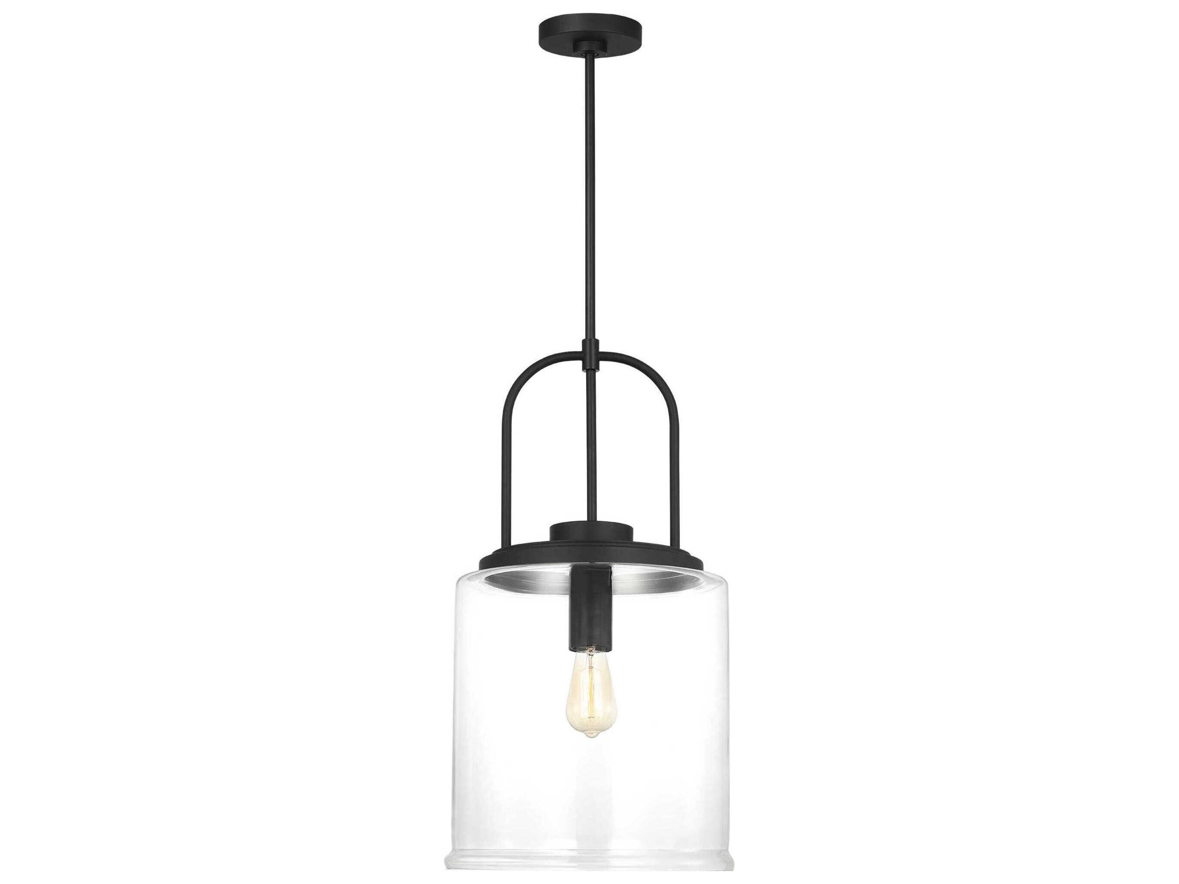 Visual Comfort Studio Anders 1-Light Midnight Black Cylinder Pendant