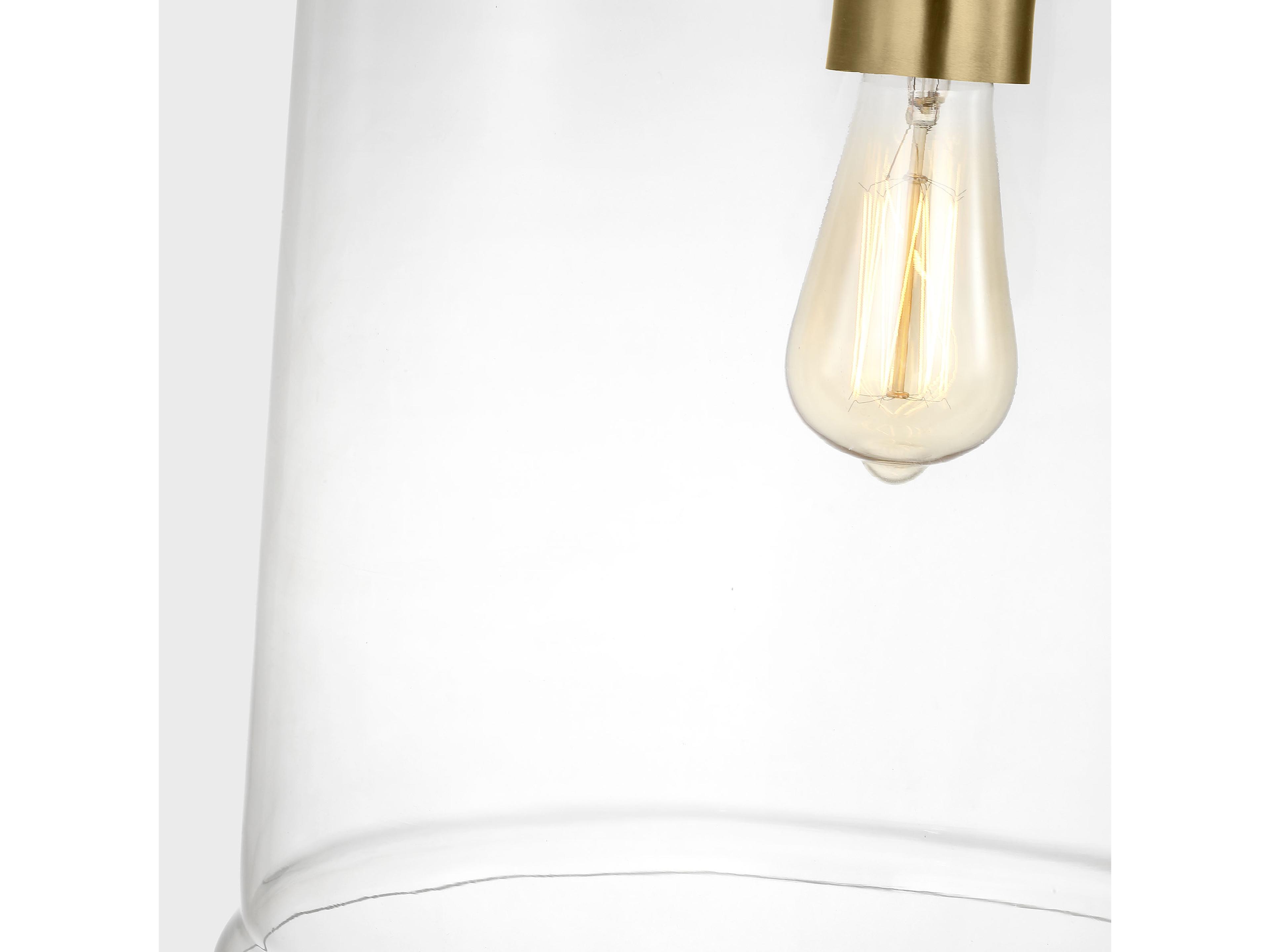 Visual Comfort Studio Anders 1-Light Satin Brass Cylinder Pendant