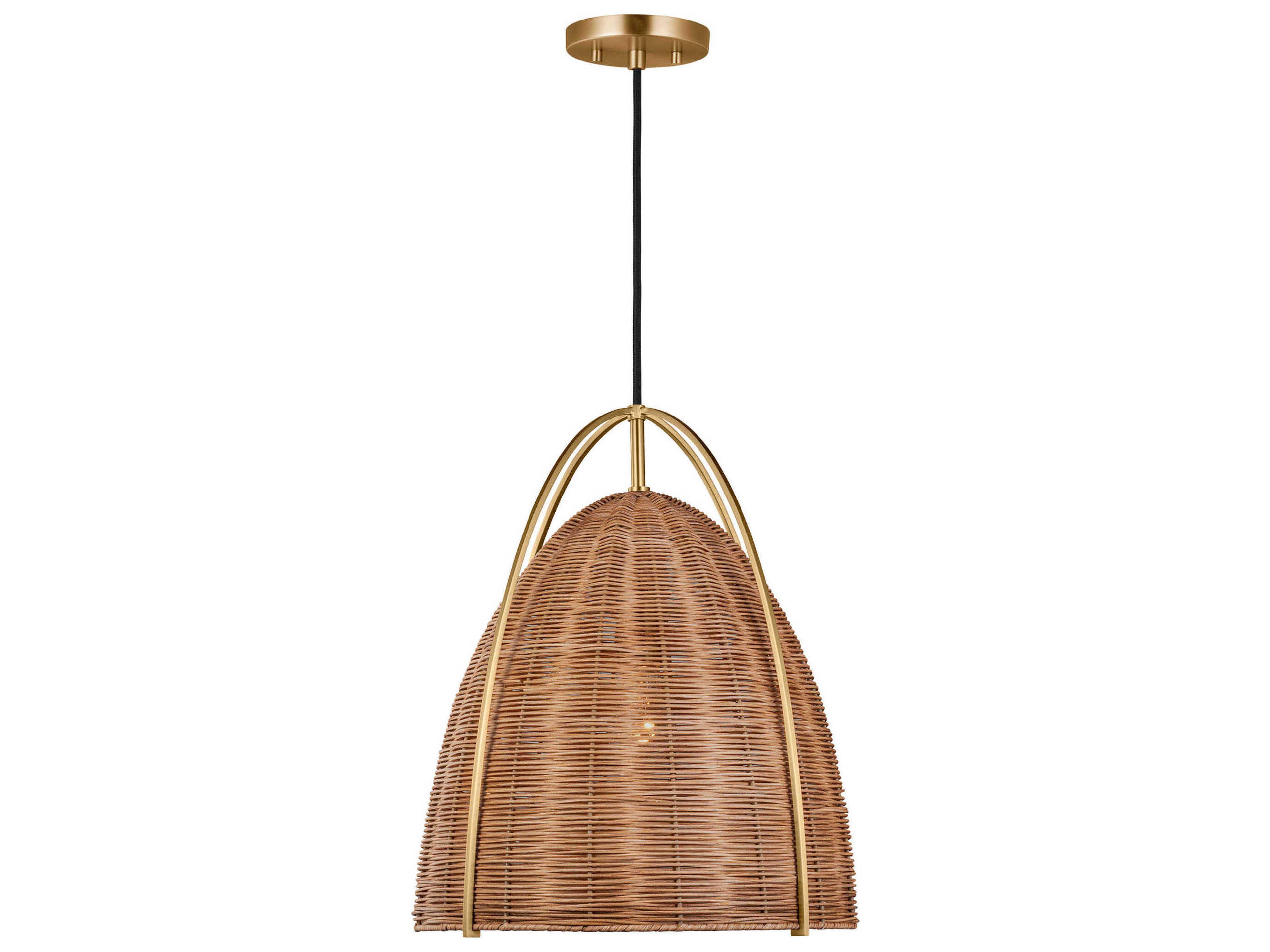 Visual Comfort Studio Norman 1-Light Burnished Brass Brown Dome Pendant